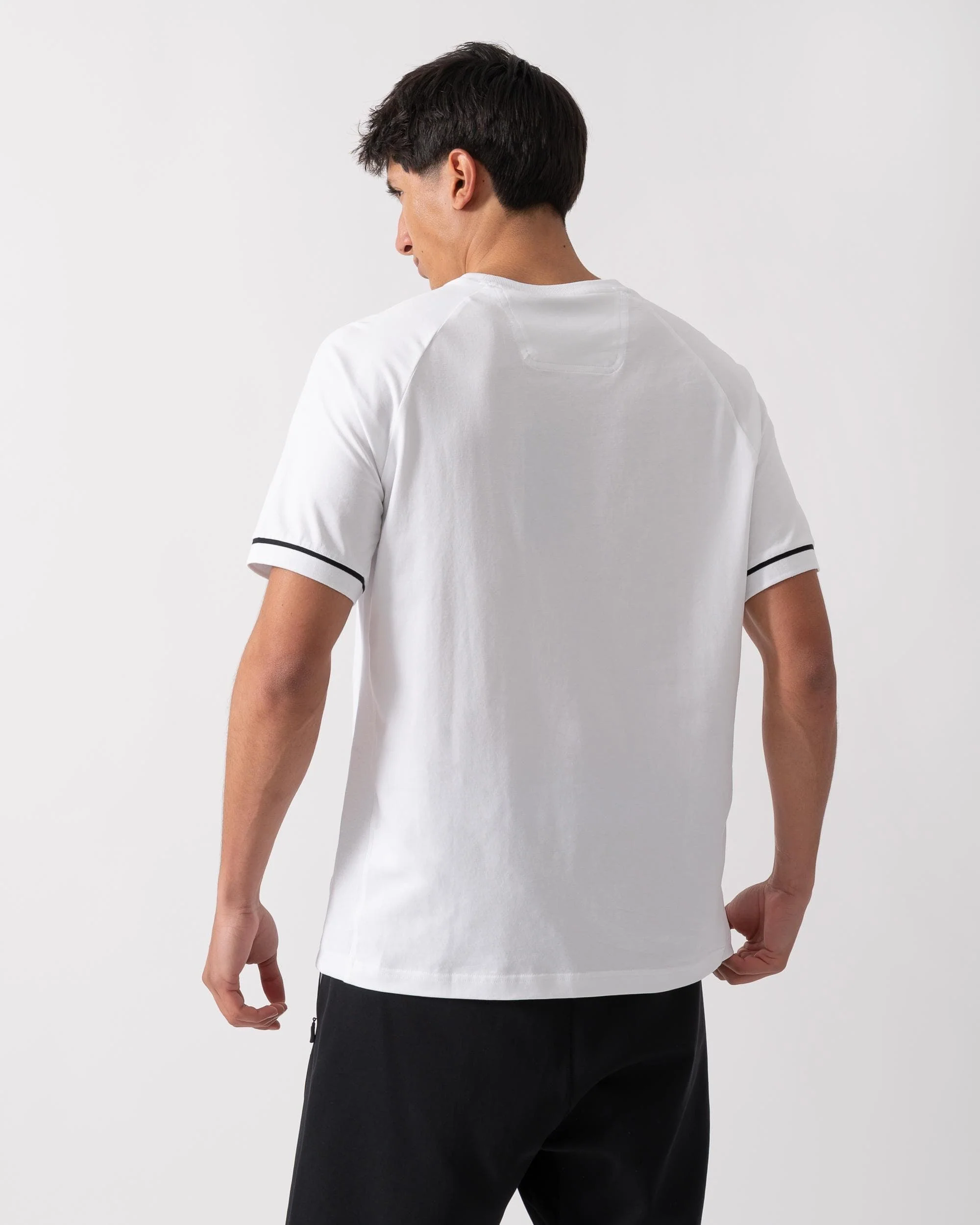 BOSS Green Tee Rib AC Mens T-Shirts - White 100 - Image 4