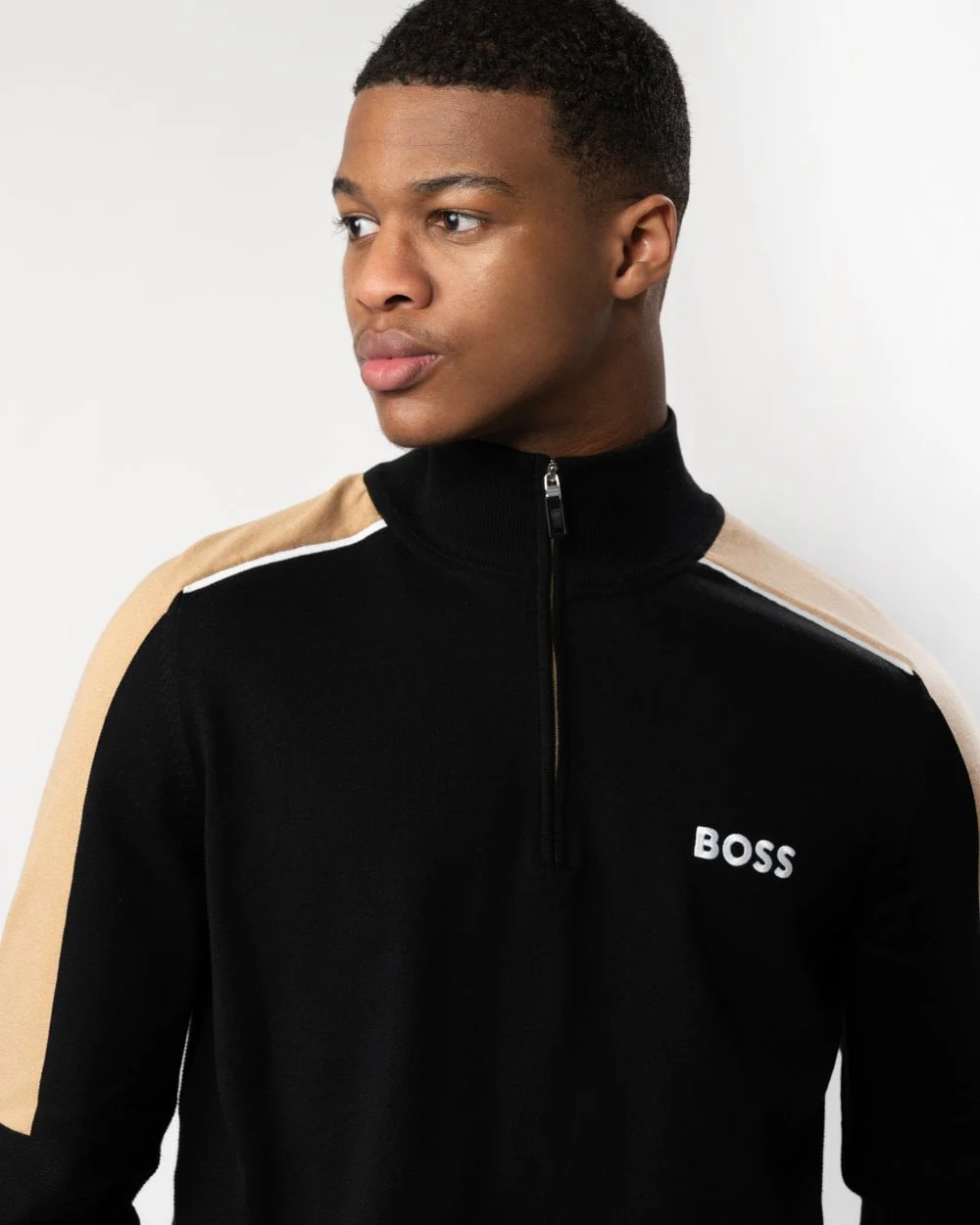 BOSS Green Zelchior-X Mens Funnel Neck Jumper 50504947 - Image 2