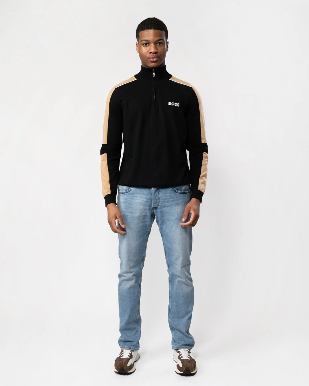 BOSS Green Zelchior-X Mens Funnel Neck Jumper 50504947 - Image 3