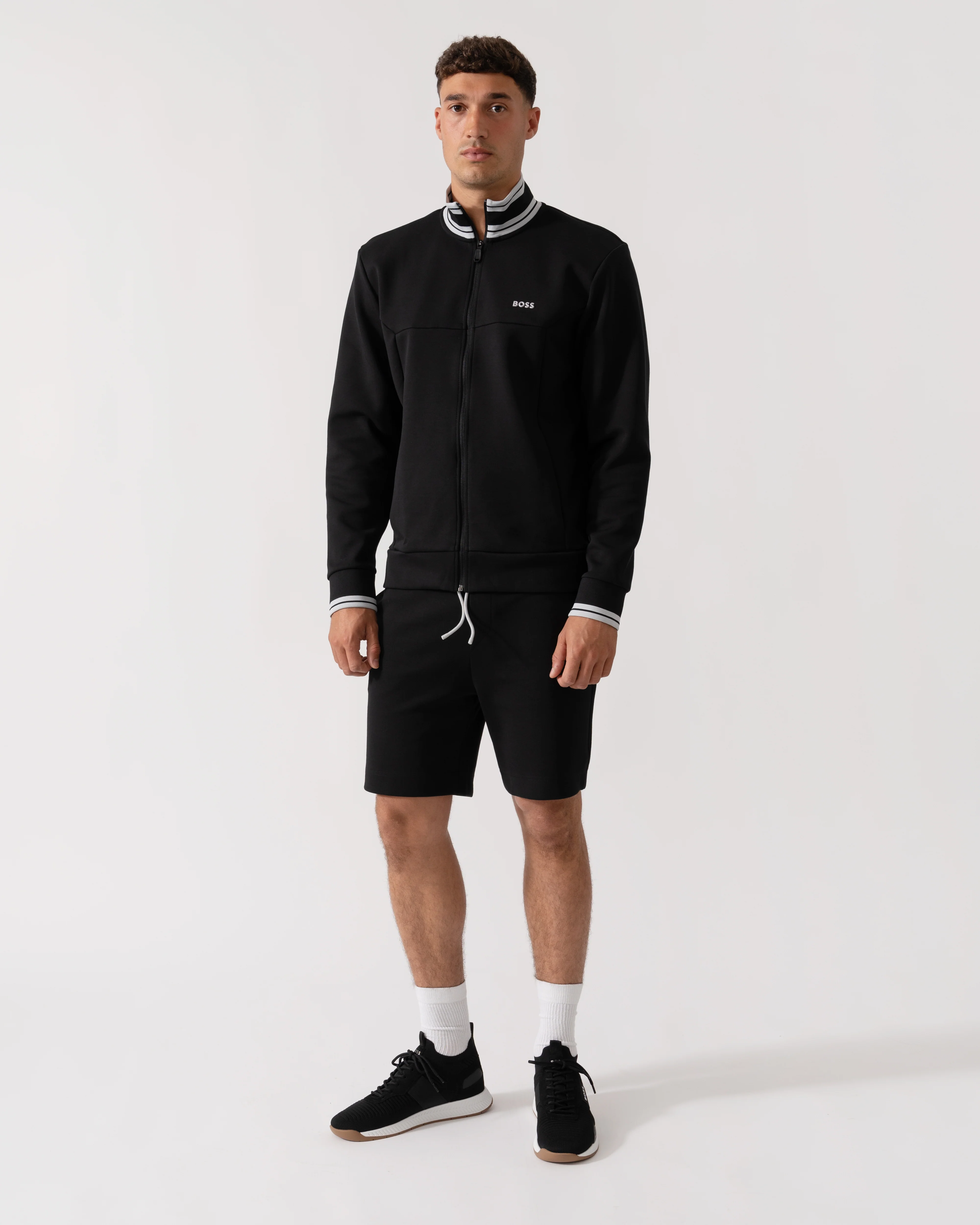 BOSS Green Zone Mens Full Zip Sweatshirt - Black 001 - Image 3