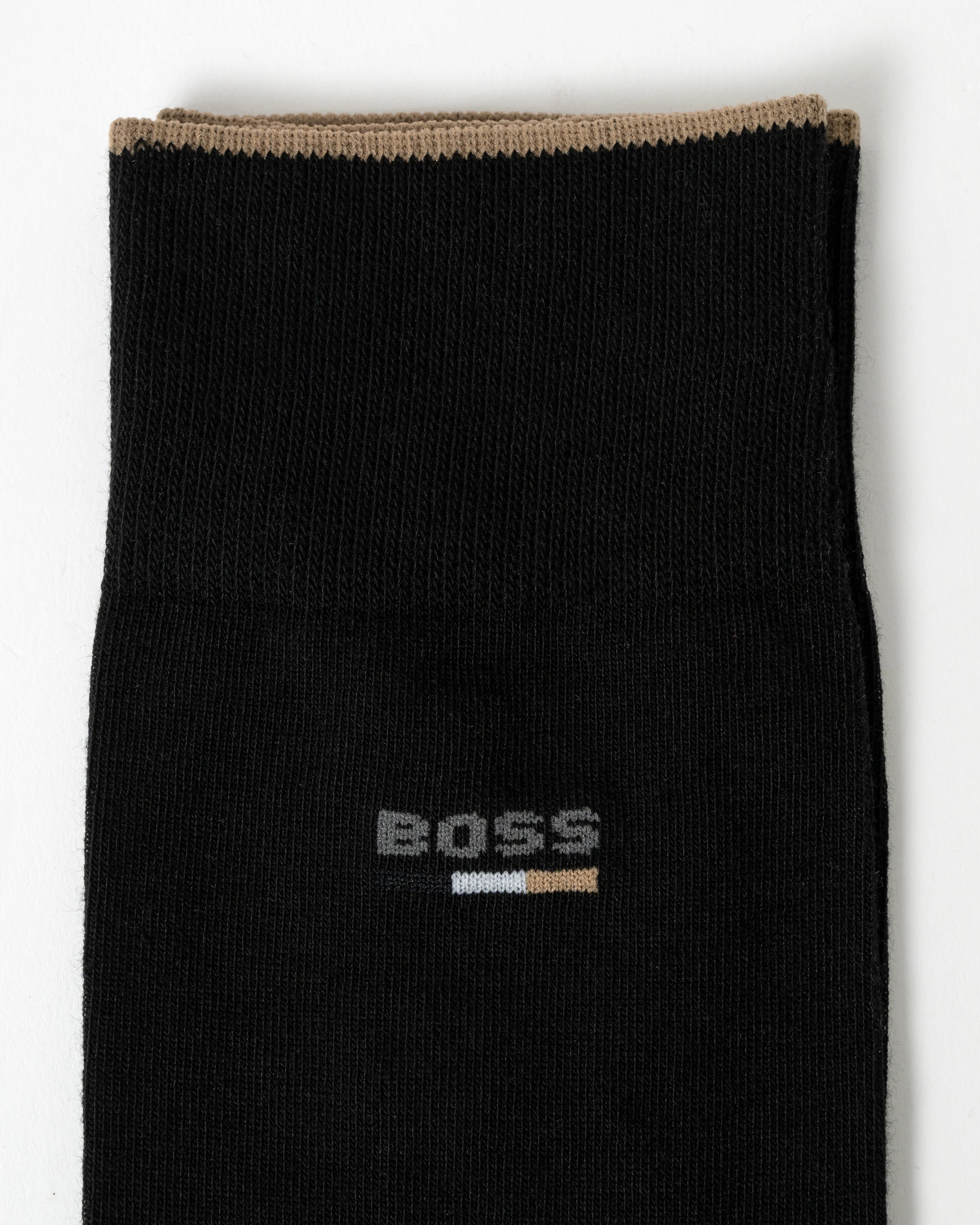 BOSS Orange Mens 2-Pack Iconic Logo Socks - Black 001 - Image 3