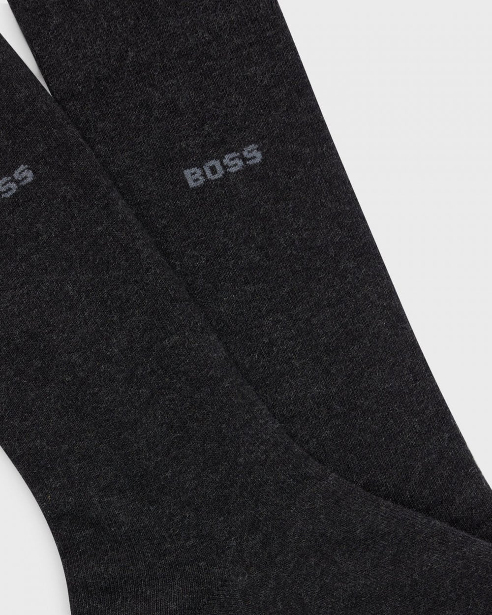 BOSS Orange 2-Pack Mens Regular Length Socks in a Cotton Blend NOS - Charcoal 012 - Image 2
