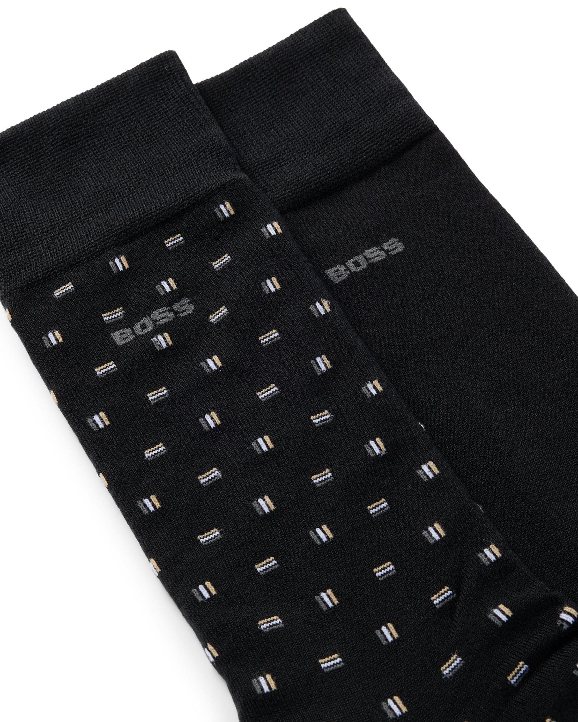 BOSS Orange 2-Pack Mini Iconic MC Mens Regular Length Socks - Black 001 - Image 3