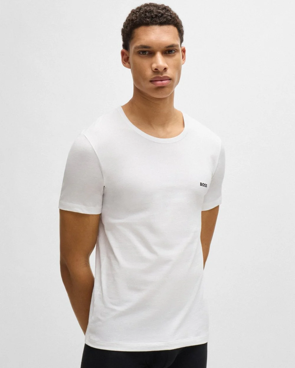 BOSS Orange 3 Pack Classic Regular Fit Crew Neck Mens T-Shirts NOS - Beige/White/Black 265 - Image 2