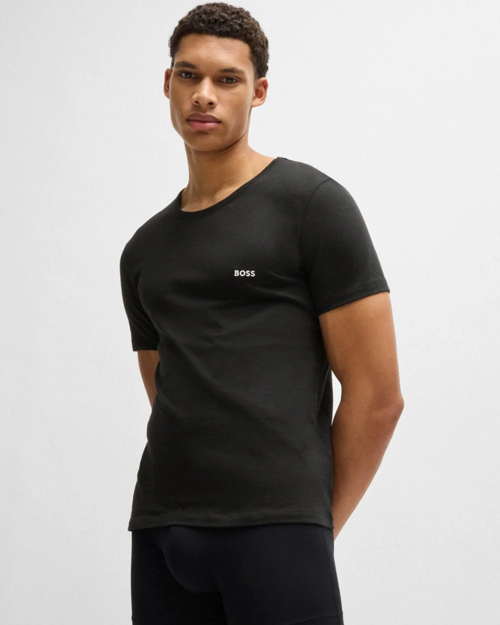 BOSS Orange 3 Pack Classic Regular Fit Crew Neck Mens T-Shirts NOS - Beige/White/Black 265 - Image 4