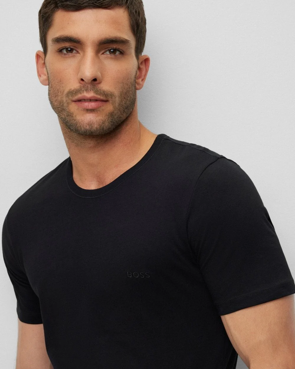BOSS Orange 3 Pack Classic Regular Fit Crew Neck Mens T-Shirts NOS - Black 001 - Image 2