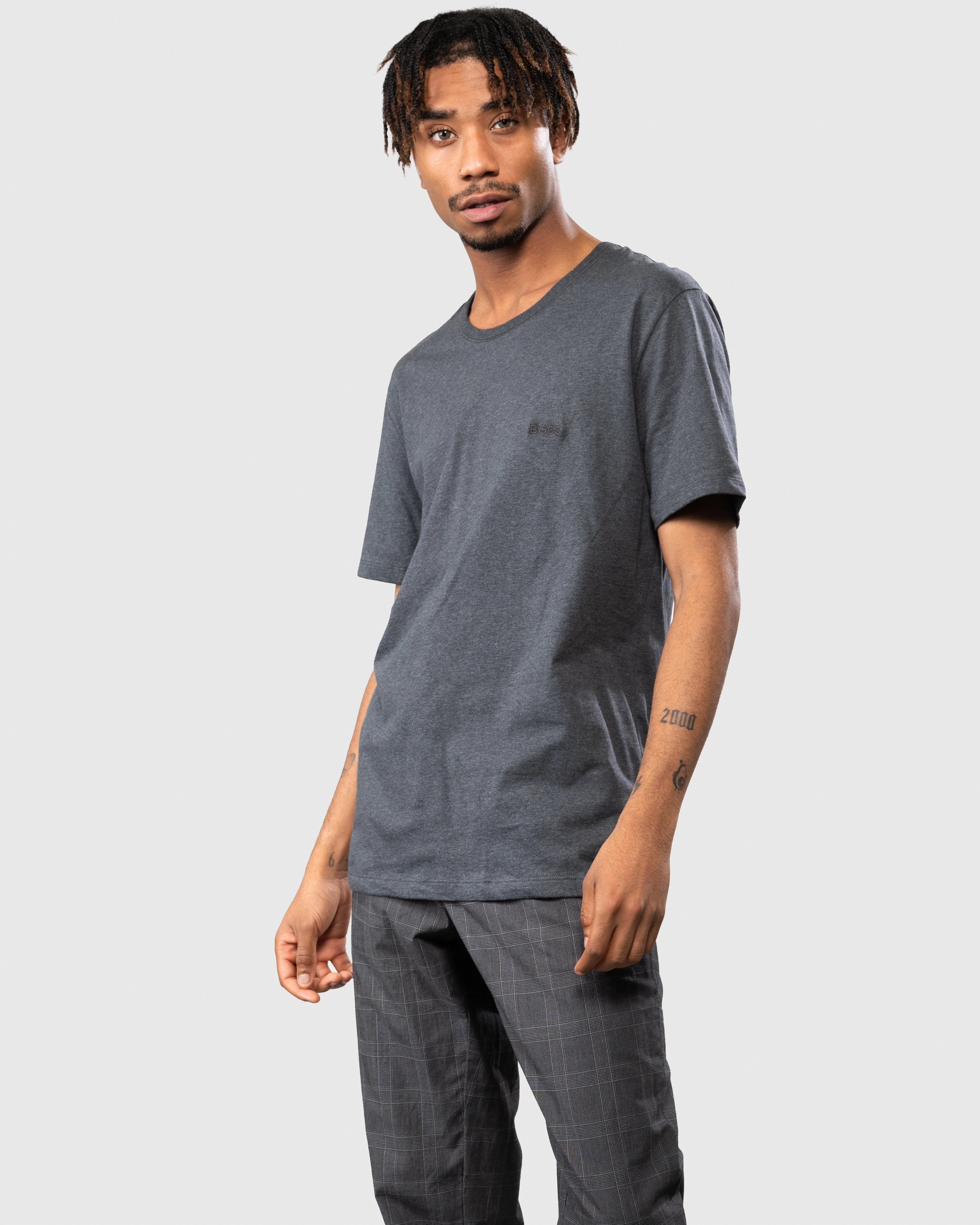 BOSS Orange 3 Pack Classic Regular Fit Crew Neck Mens T-Shirts NOS - Blue/Grey/Navy 497 - Image 2
