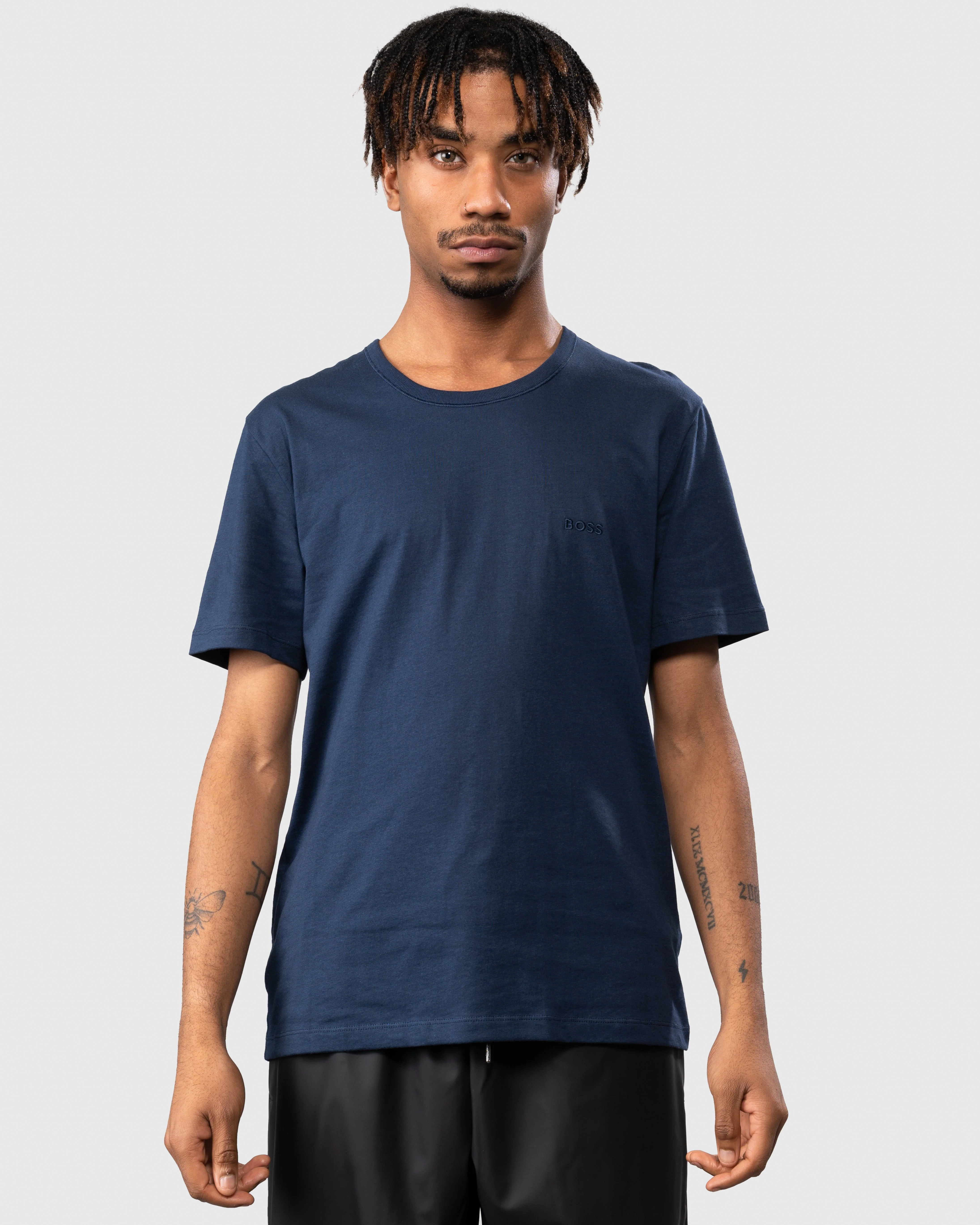 BOSS Orange 3 Pack Classic Regular Fit Crew Neck Mens T-Shirts NOS - Blue/Grey/Navy 497 - Image 3