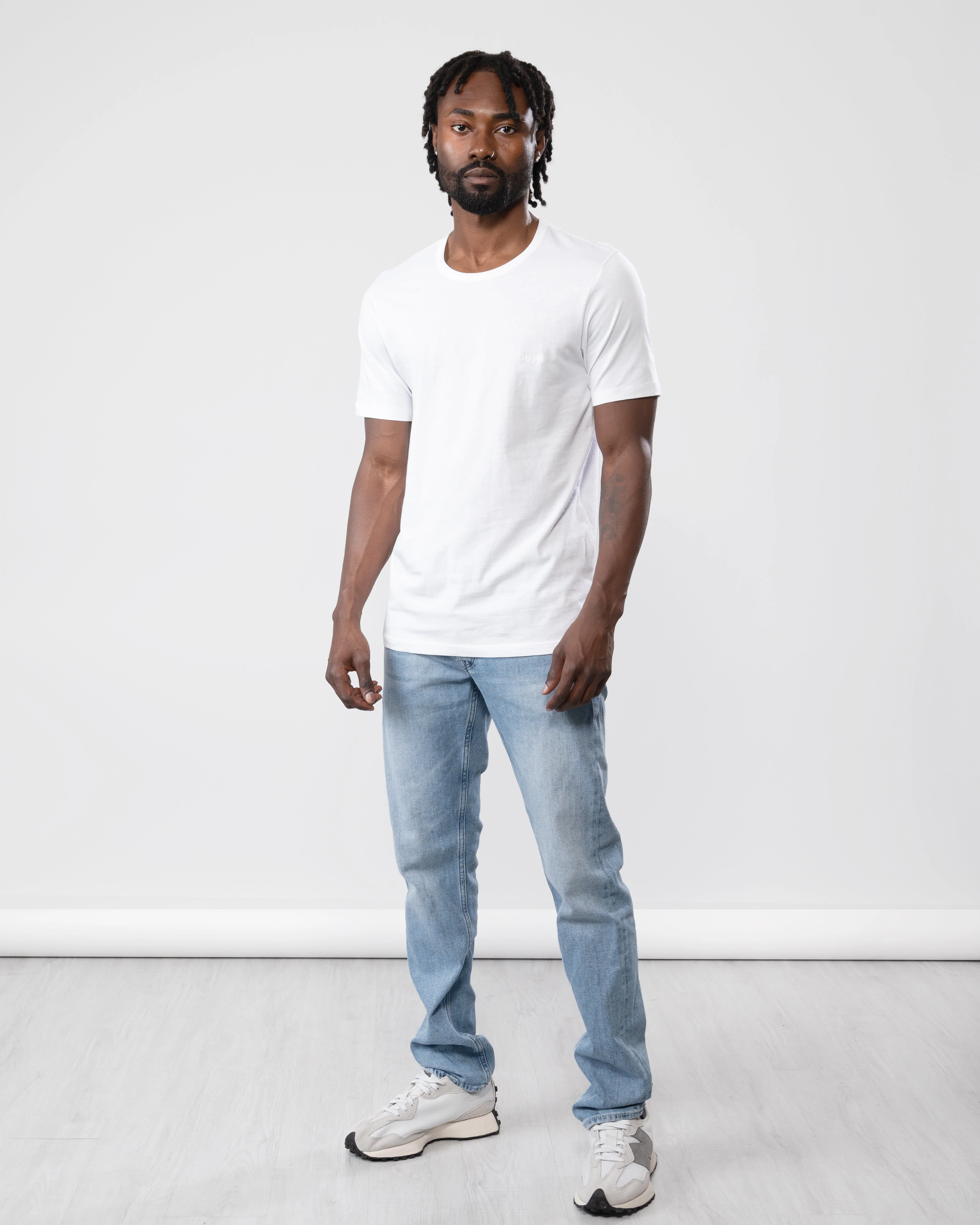 BOSS Orange 3 Pack Classic Regular Fit Crew Neck Mens T-Shirts NOS - White 100 - Image 4