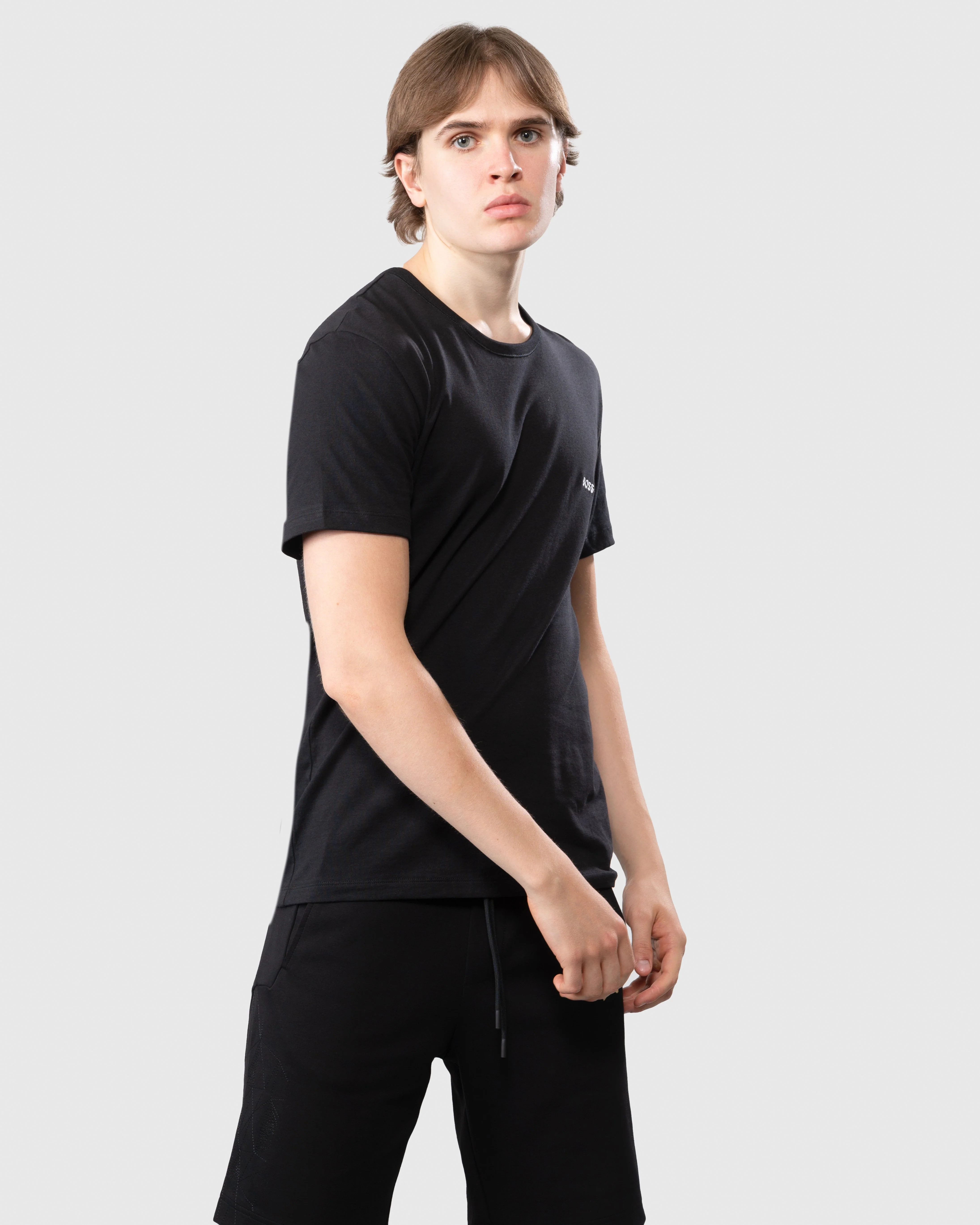 BOSS Orange 3 Pack Classic Regular Fit Crew Neck Mens T-Shirts NOS - White/Navy/Black 984 - Image 4