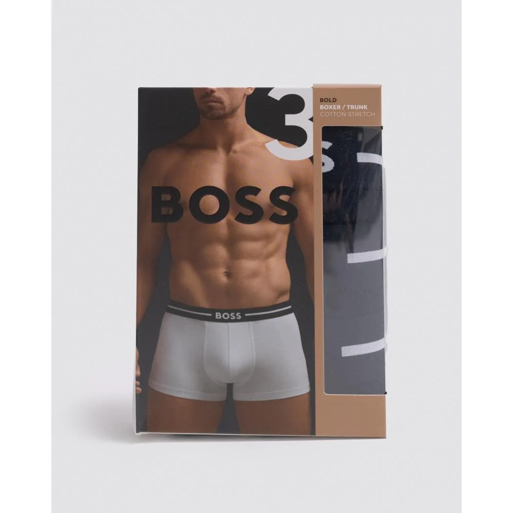 BOSS Orange 3 Pack Mens Bold Trunks - Image 4