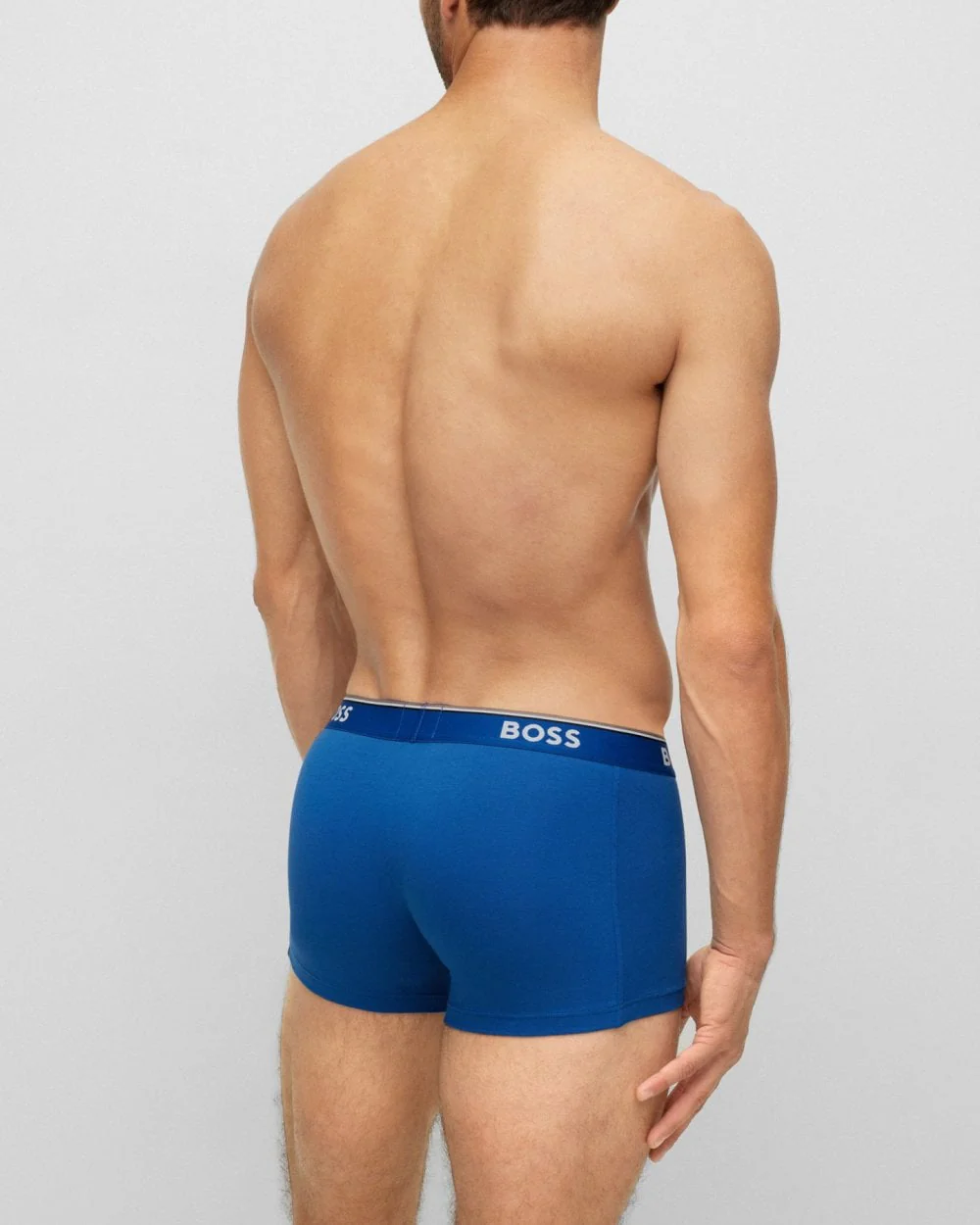 BOSS Orange 3 Pack Mens Power Trunks NOS - Blue/Navy/Grey 487 - Image 4
