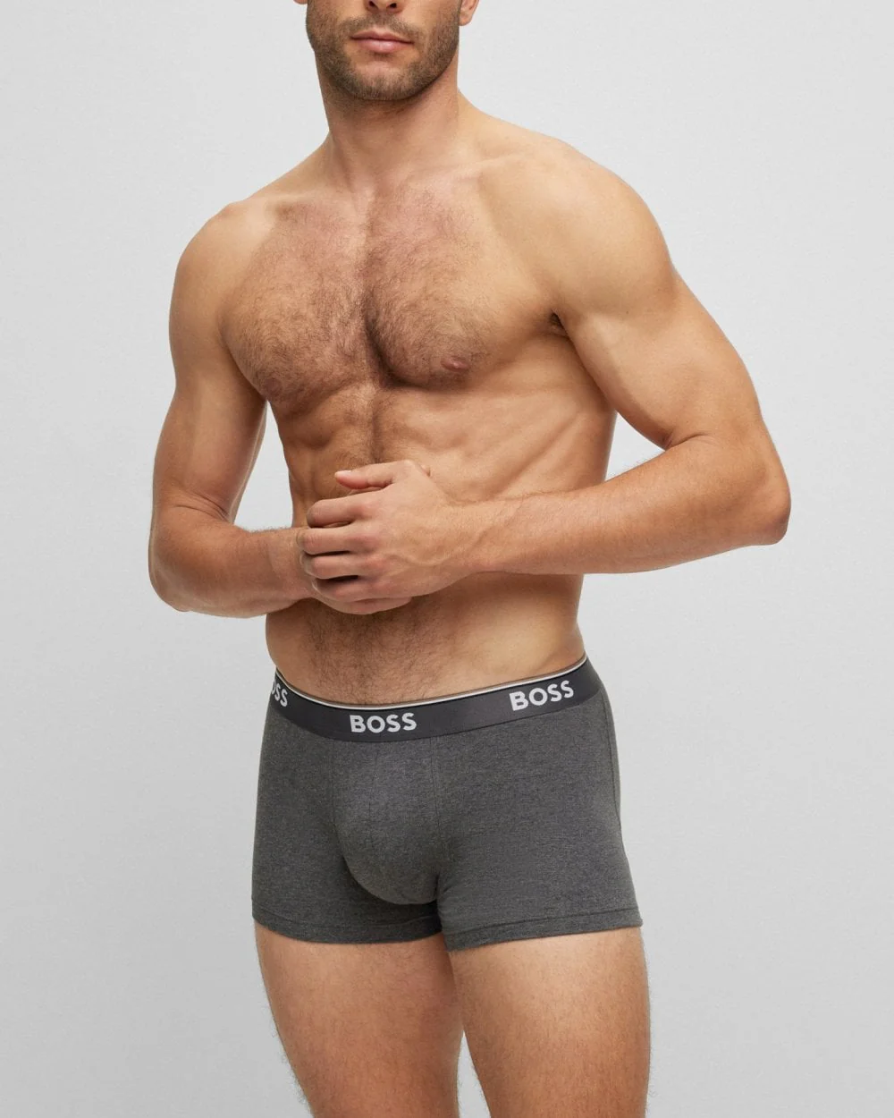 BOSS Orange 3 Pack Mens Power Trunks NOS - Multi Grey 061 - Image 4