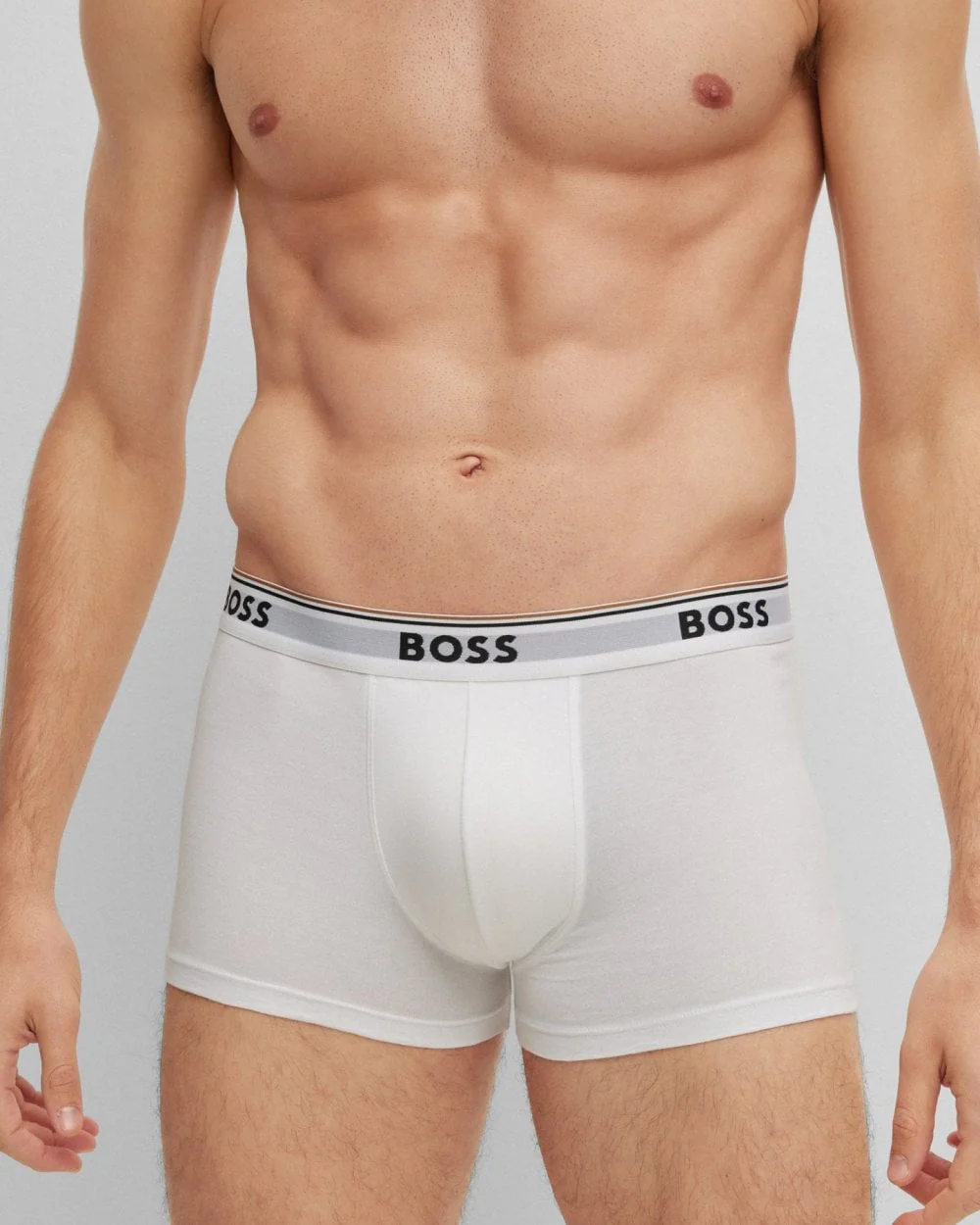 BOSS Orange 3 Pack Mens Power Trunks NOS - White/Grey/Black 999 - Image 3