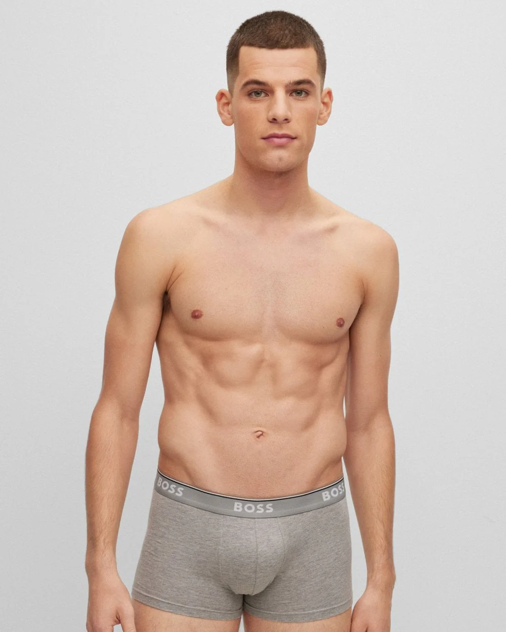 BOSS Orange 3 Pack Mens Power Trunks NOS - White/Grey/Black 999 - Image 4