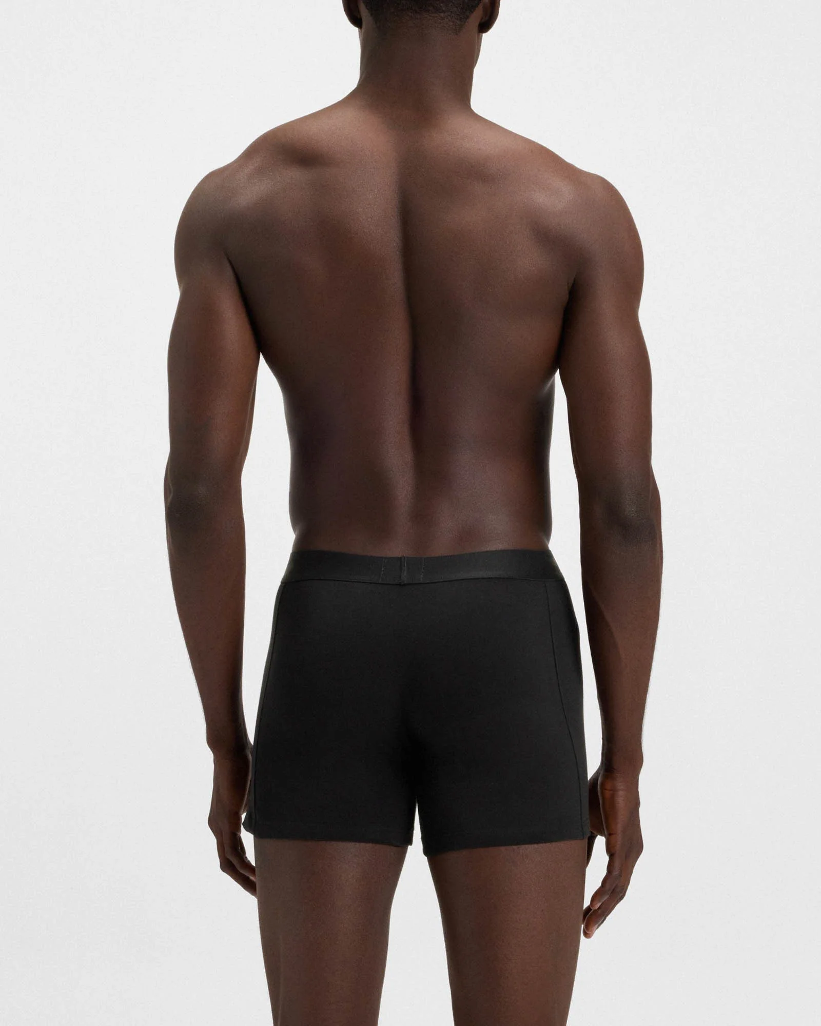 BOSS Orange 3-Pack Mens Stretch Cotton Boxer Briefs - Black 001 - Image 3