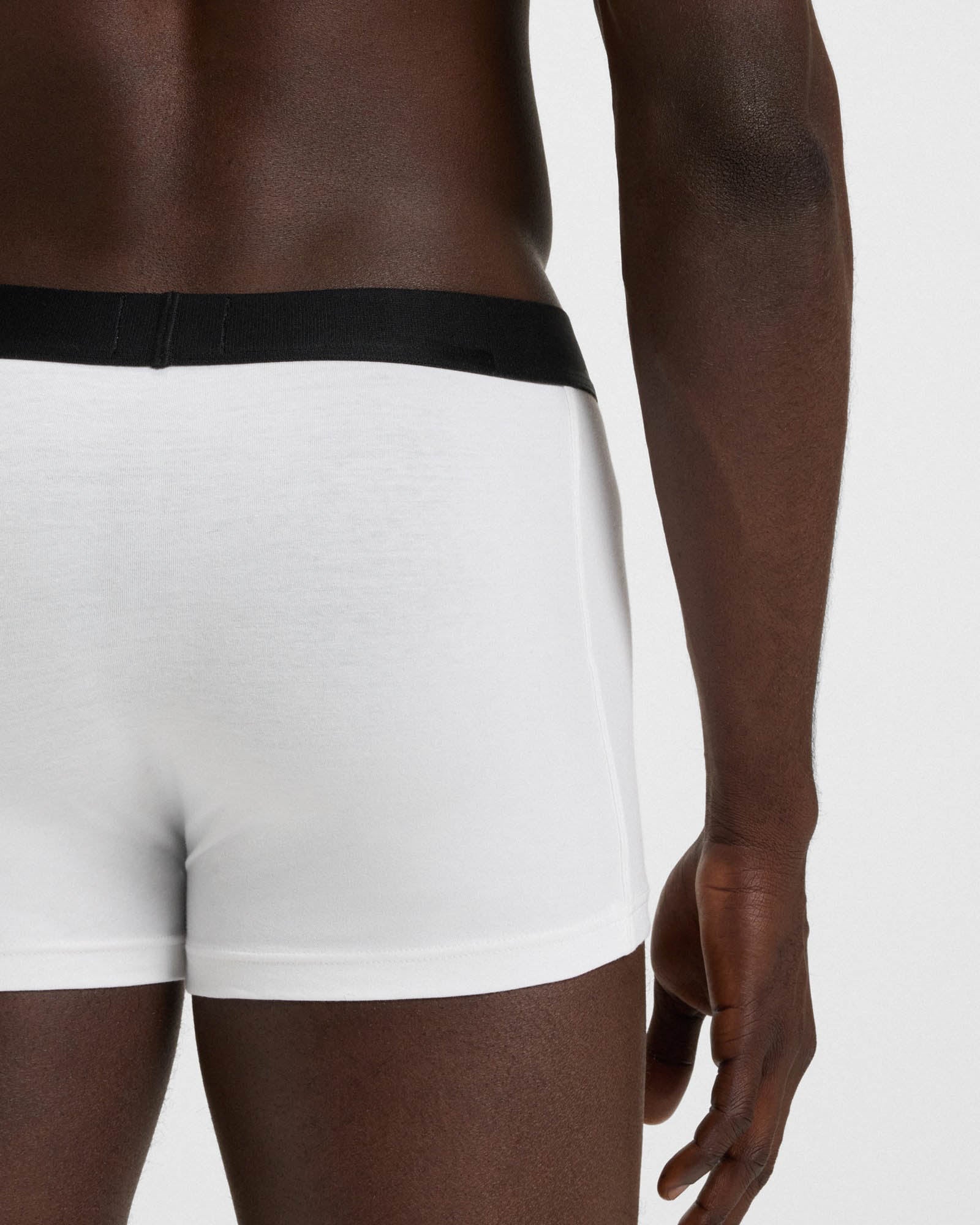 BOSS Orange 3-Pack Mens Stretch-Cotton Trunks with Logo Waistbands - White/Grey/Black 999 - Image 4