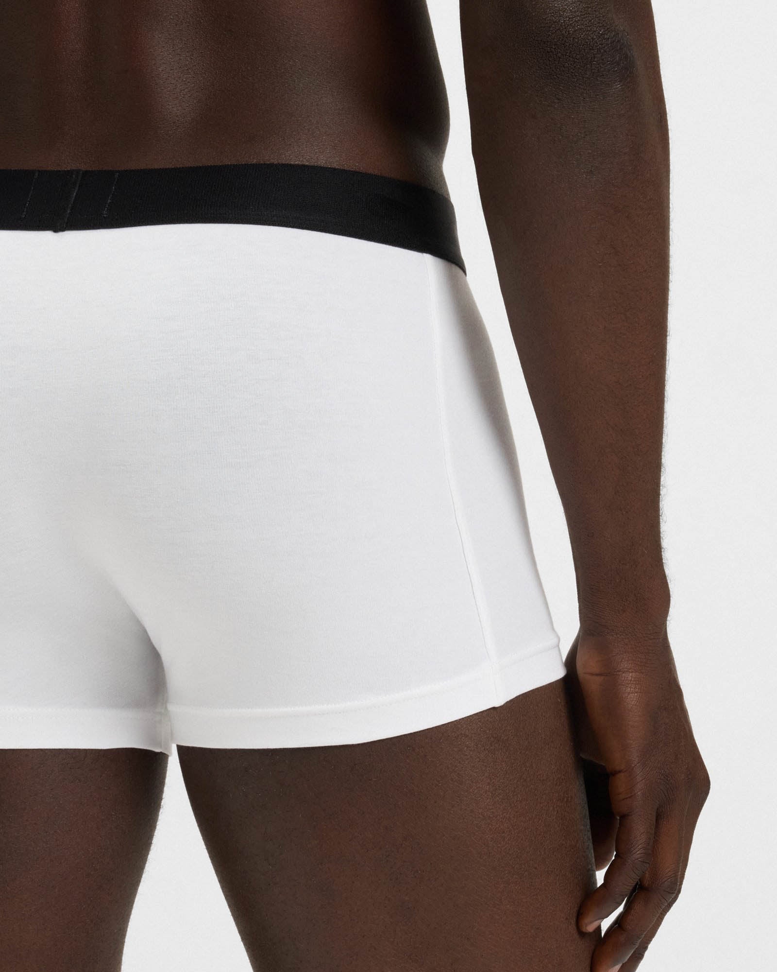 BOSS Orange 3-Pack Mens Stretch-Cotton Trunks with Logo Waistbands - White 100 - Image 2
