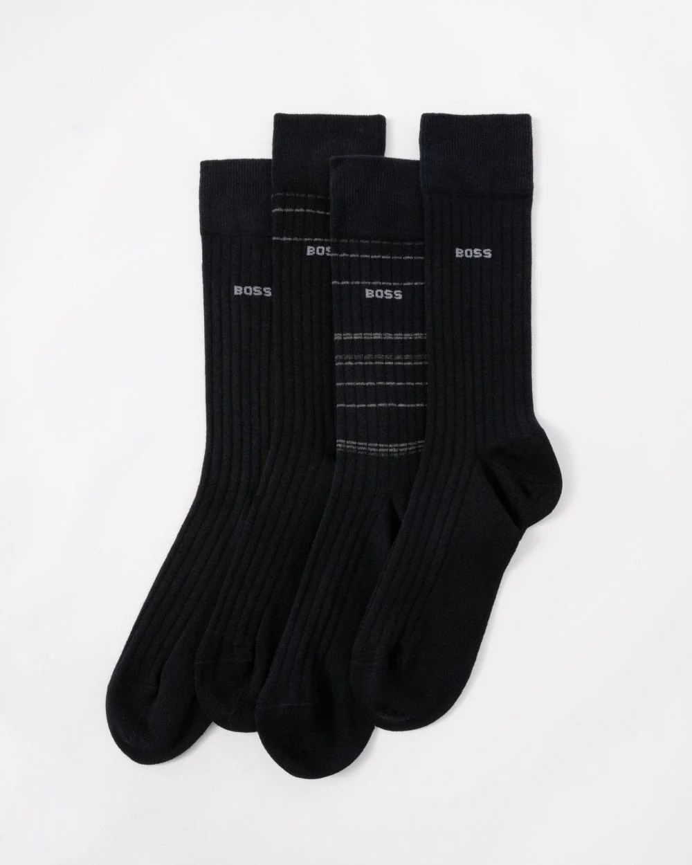 BOSS Orange 4-Pack Mens Ribbed Socks Gift Set - Image 2