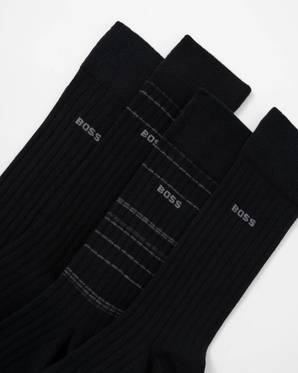 BOSS Orange 4-Pack Mens Ribbed Socks Gift Set - Image 3