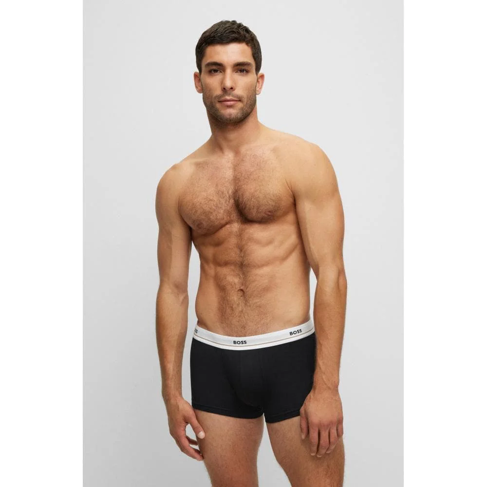 BOSS Orange 5 Pack Mens Essential Trunks NOS - Black 001 - Image 2