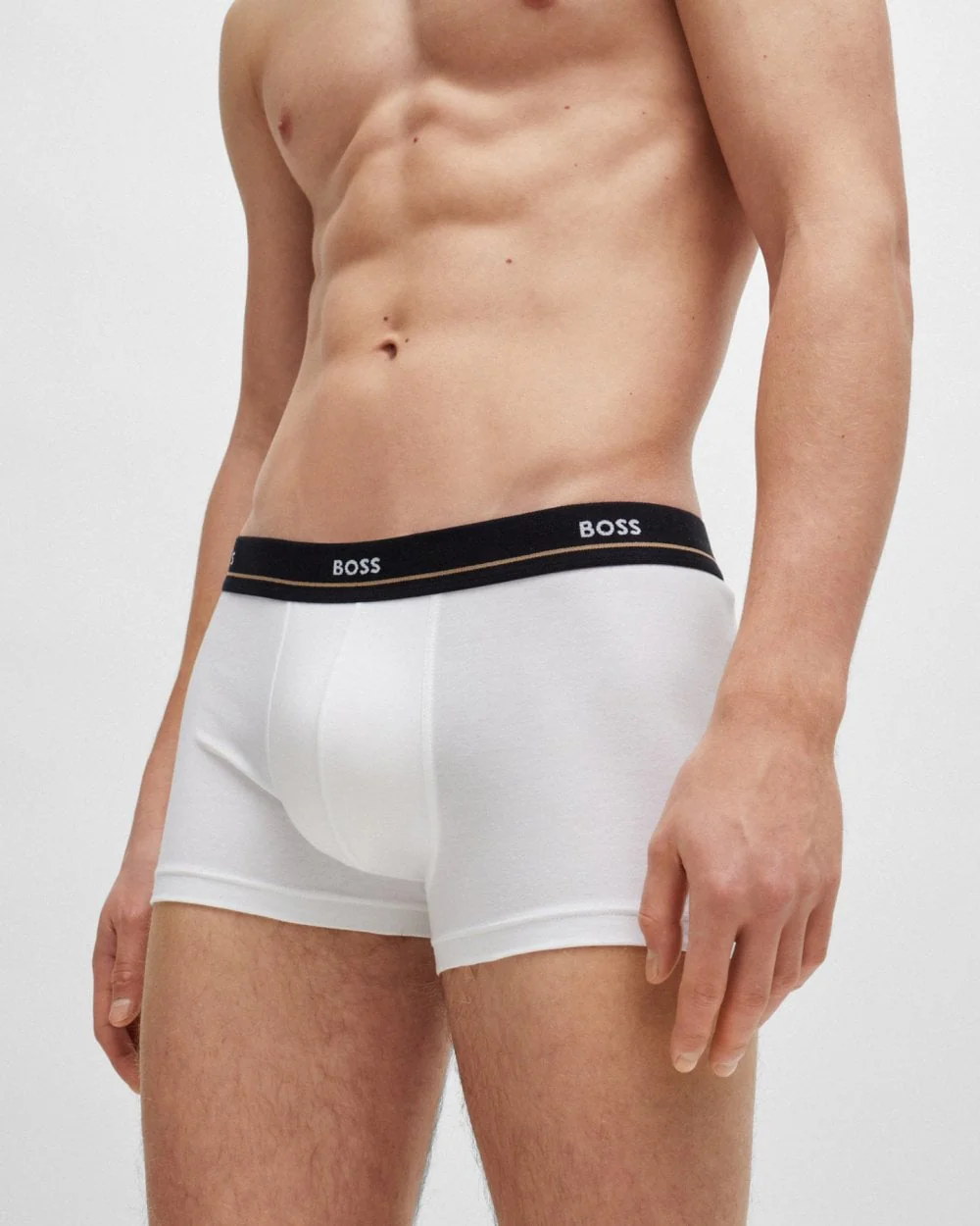 BOSS Orange 5 Pack Mens Essential Trunks NOS - White/Navy/Black 460 - Image 5