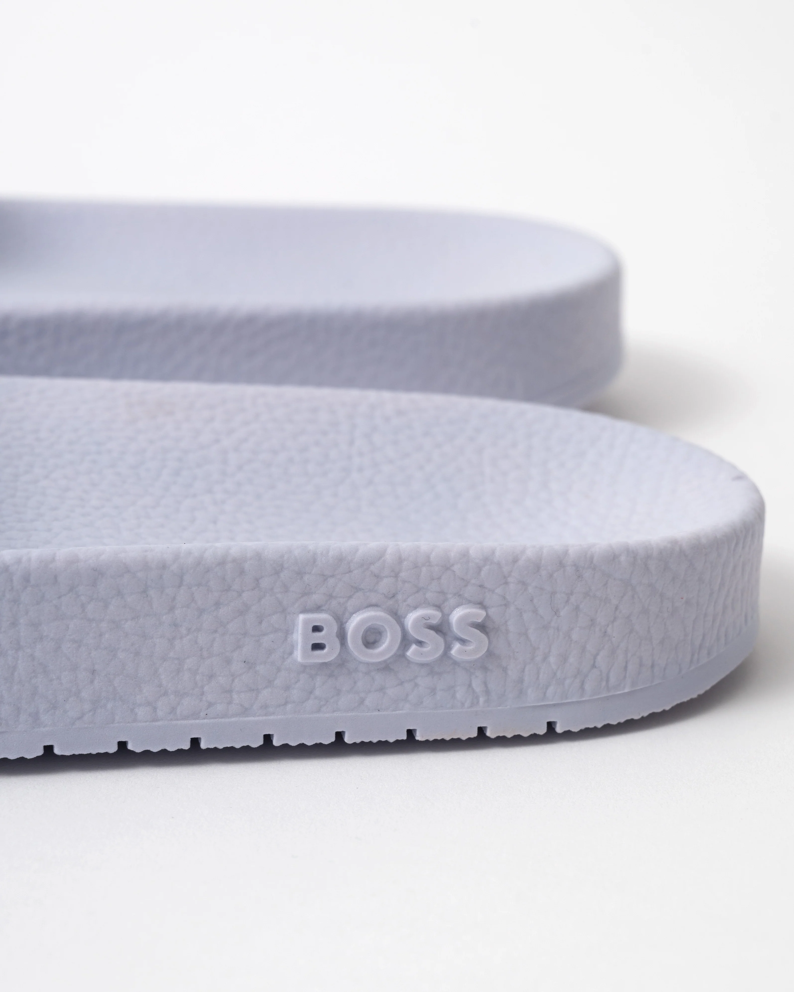 BOSS Orange Aryeh Italian Made Slides With Large Logo Detail - Light/Pastel Blue 450 - Image 5