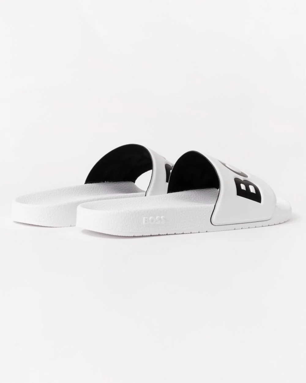 BOSS Orange Aryeh Mens Italian-Made Slides With Large Logo Detail - Natural 101 - Image 4
