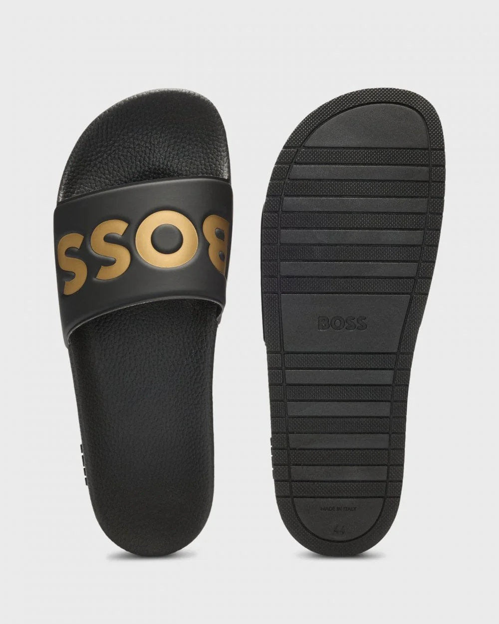 BOSS Orange Aryeh Mens Italian-Made Slides with Large Logo Detail NOS - Black 007 - Image 3
