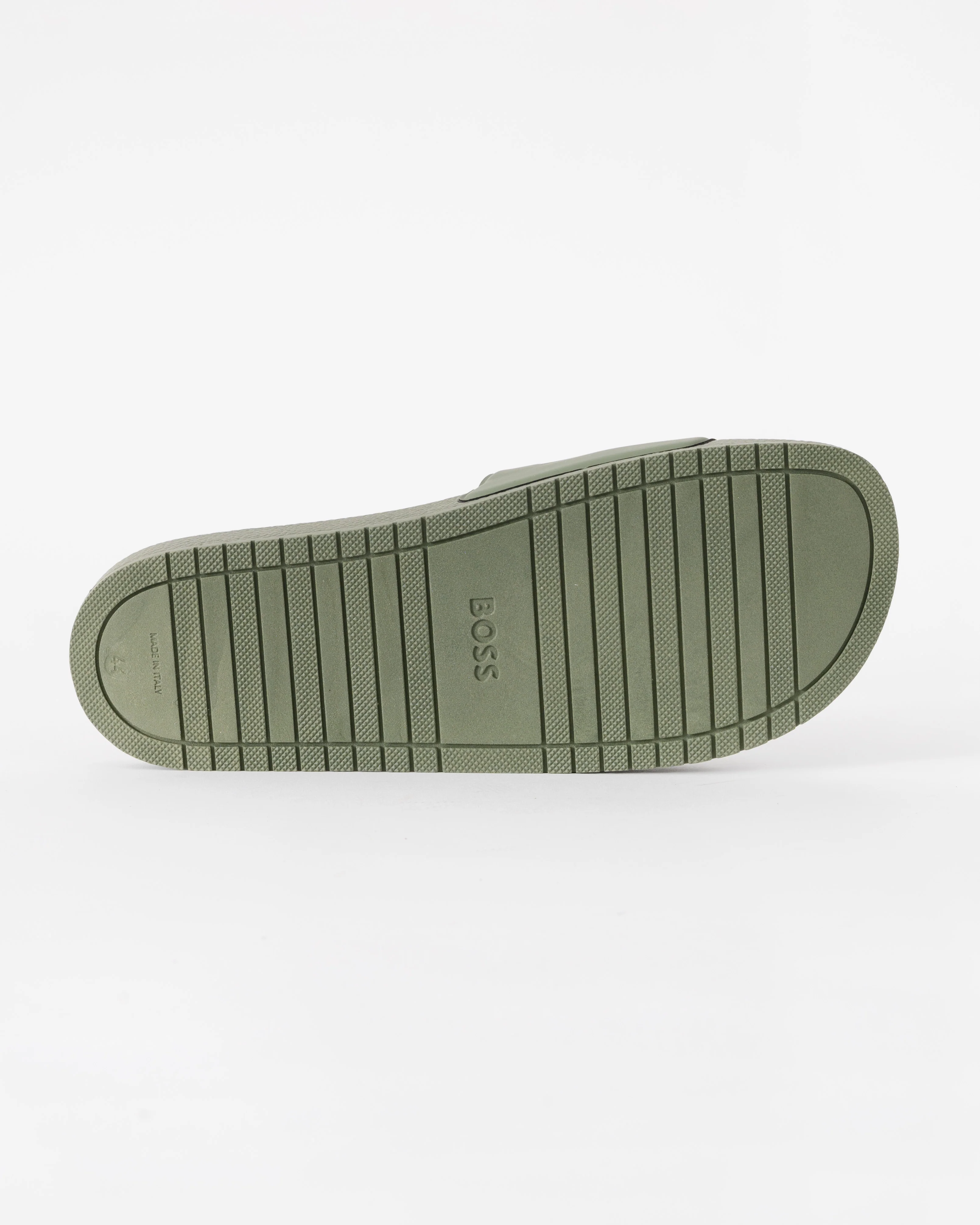 BOSS Orange Aryeh Mens Italian-Made Slides With Large Logo Detail - Open Green 351 - Image 4
