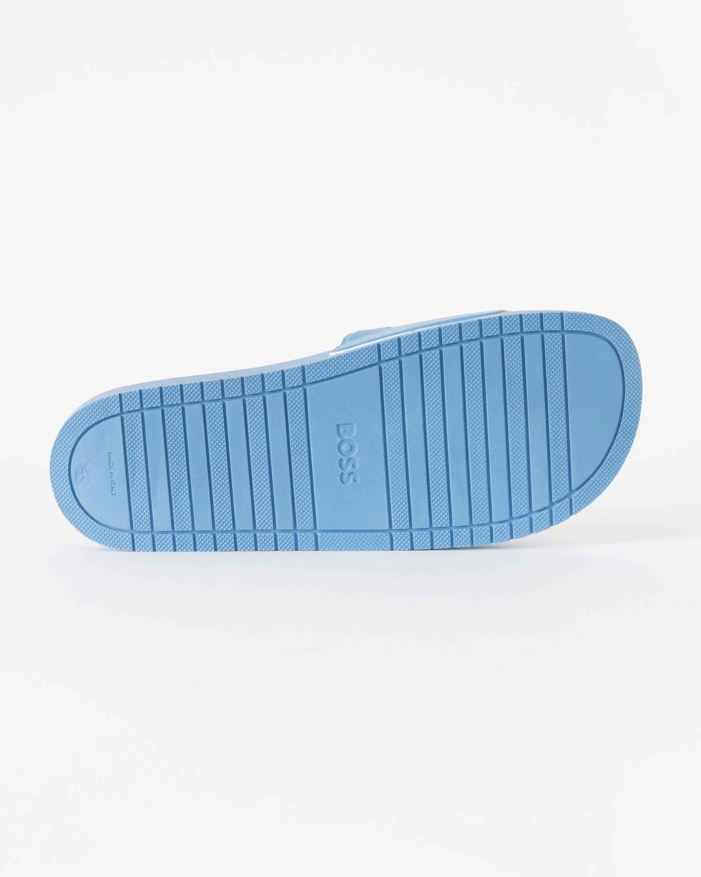 BOSS Orange Aryeh Mens Italian-Made Slides With Large Logo Detail - Turquoise/Aqua 445 - Image 4