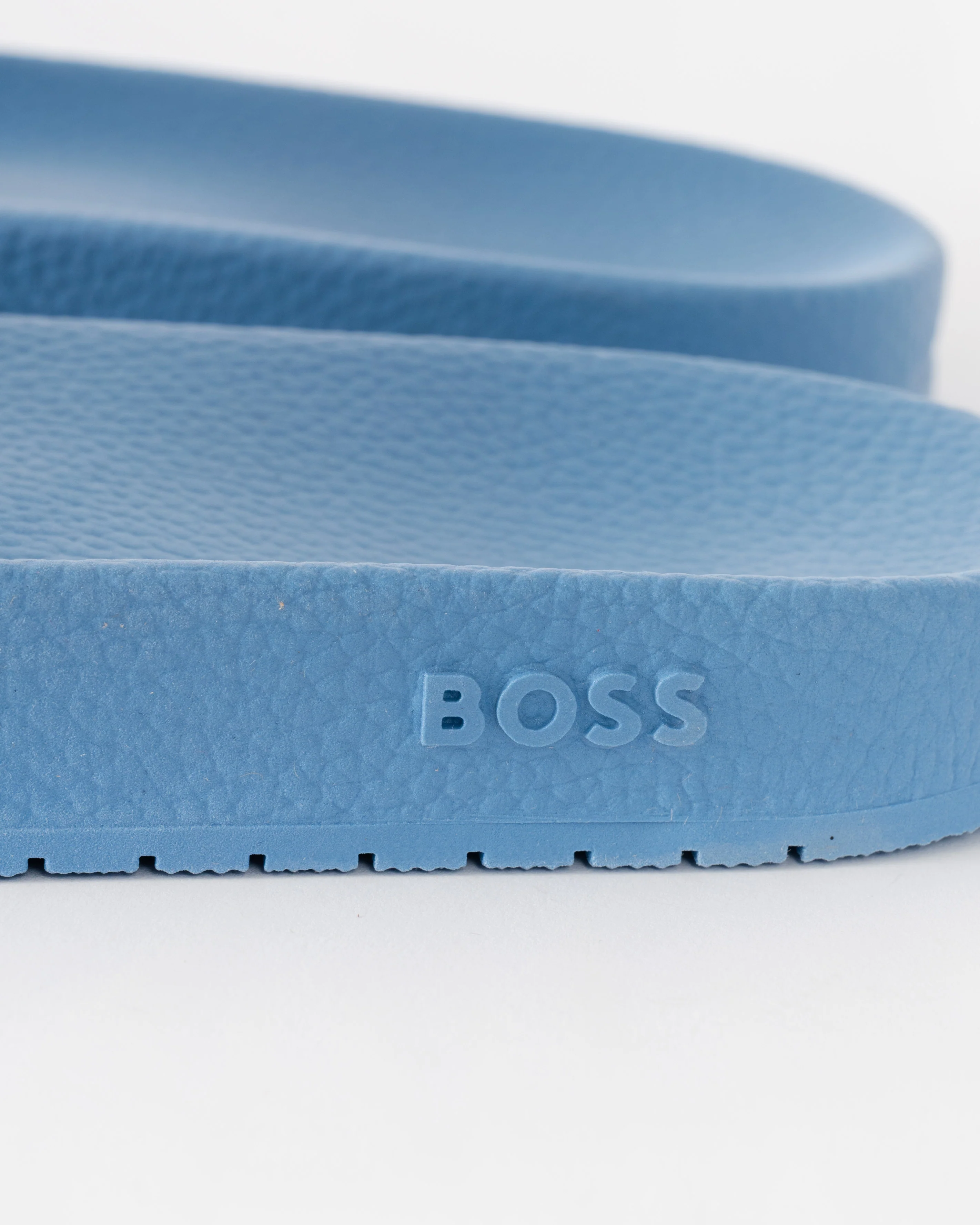 BOSS Orange Aryeh Mens Italian-Made Slides With Large Logo Detail - Turquoise/Aqua 445 - Image 5