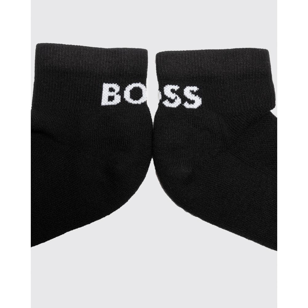 BOSS Orange AS Sport 2 Pack Mens Trainer Socks NOS - Black 001 - Image 2