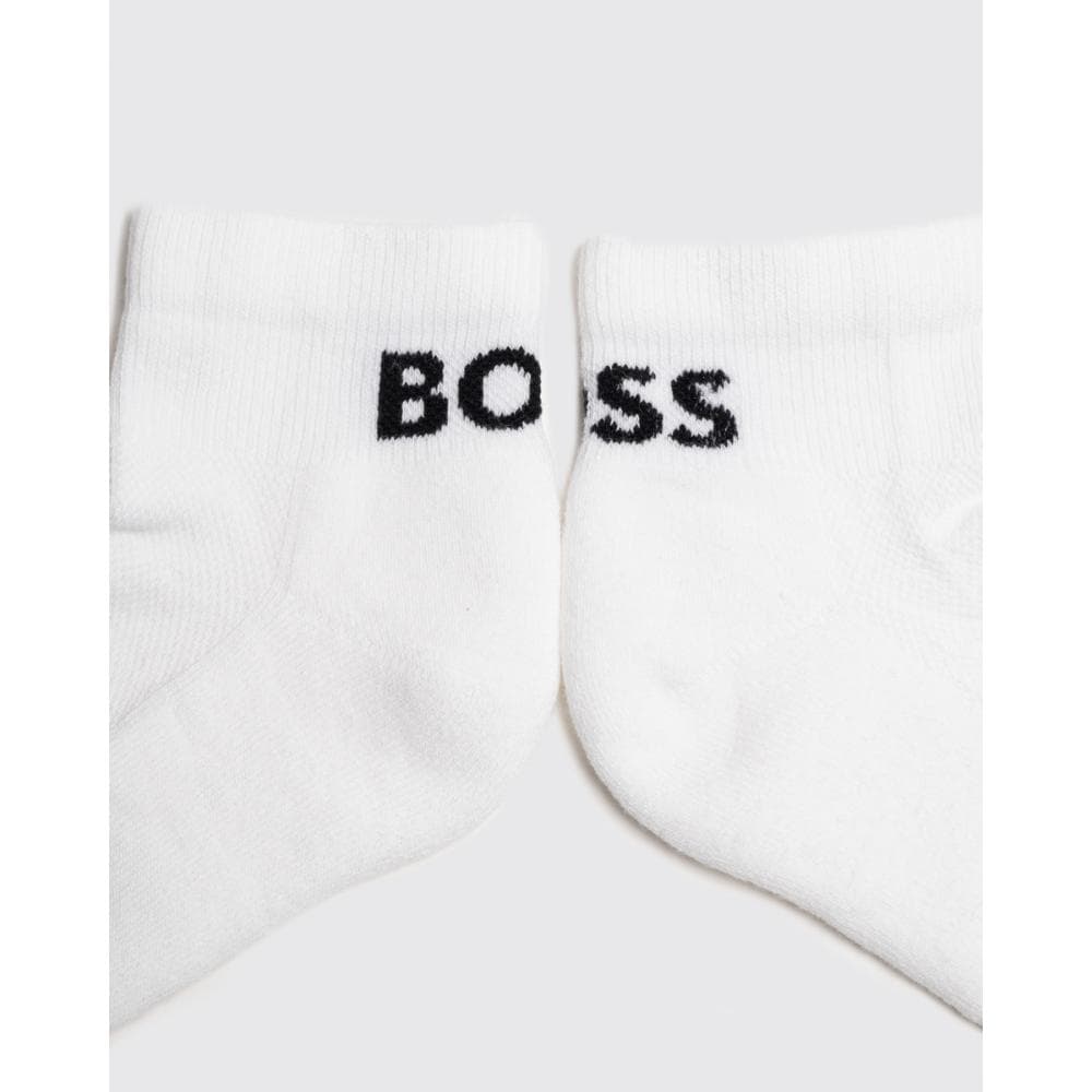 BOSS Orange AS Sport 2 Pack Mens Trainer Socks NOS - White 100 - Image 3