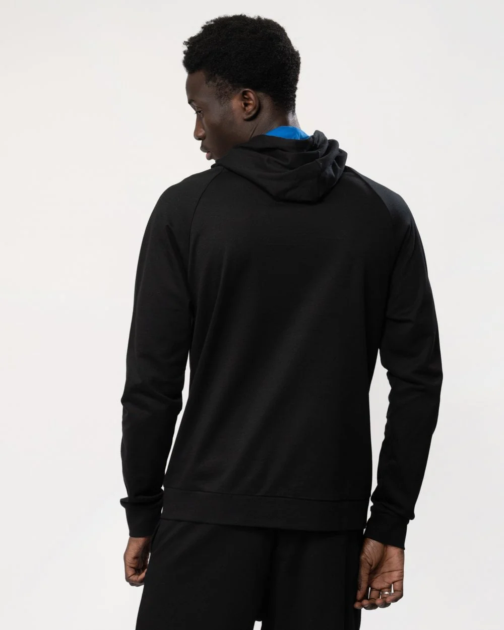 BOSS Orange Authentic Mens Cotton Terry Zip Lounge Hoodie with Stripes and Logo - Image 4