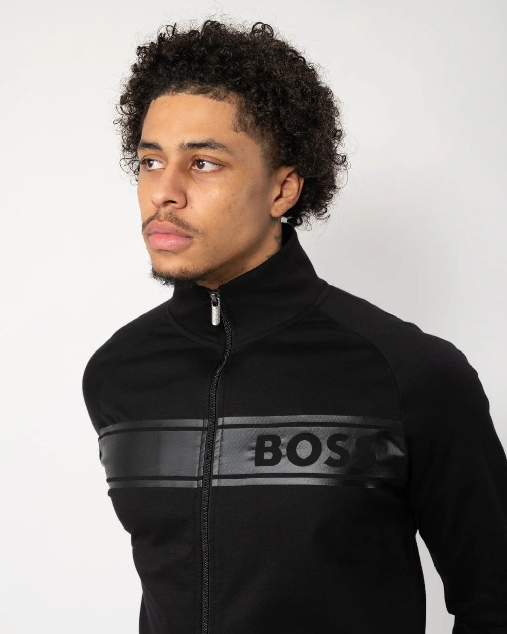 BOSS Orange Authentic Mens Full Zip Loungewear Track Jacket - Image 2