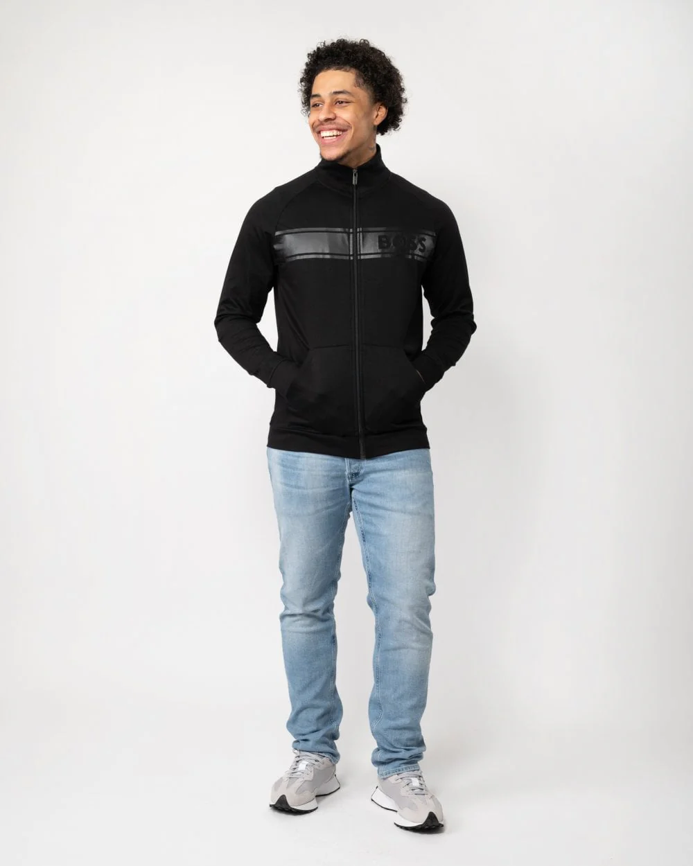BOSS Orange Authentic Mens Full Zip Loungewear Track Jacket - Image 3