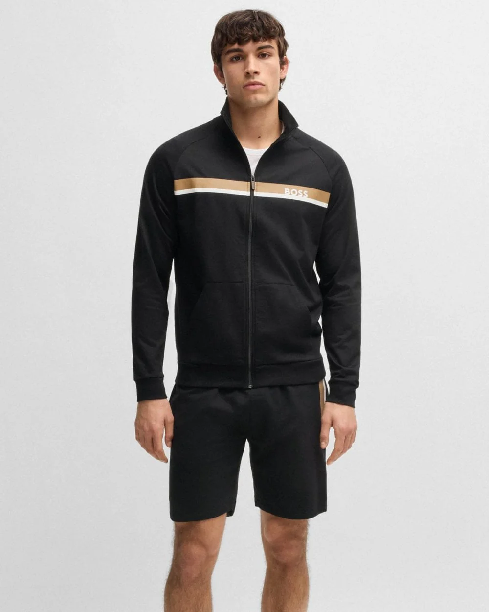 BOSS Orange Authentic Mens Full Zip Loungewear Tracksuit Jacket - Image 3