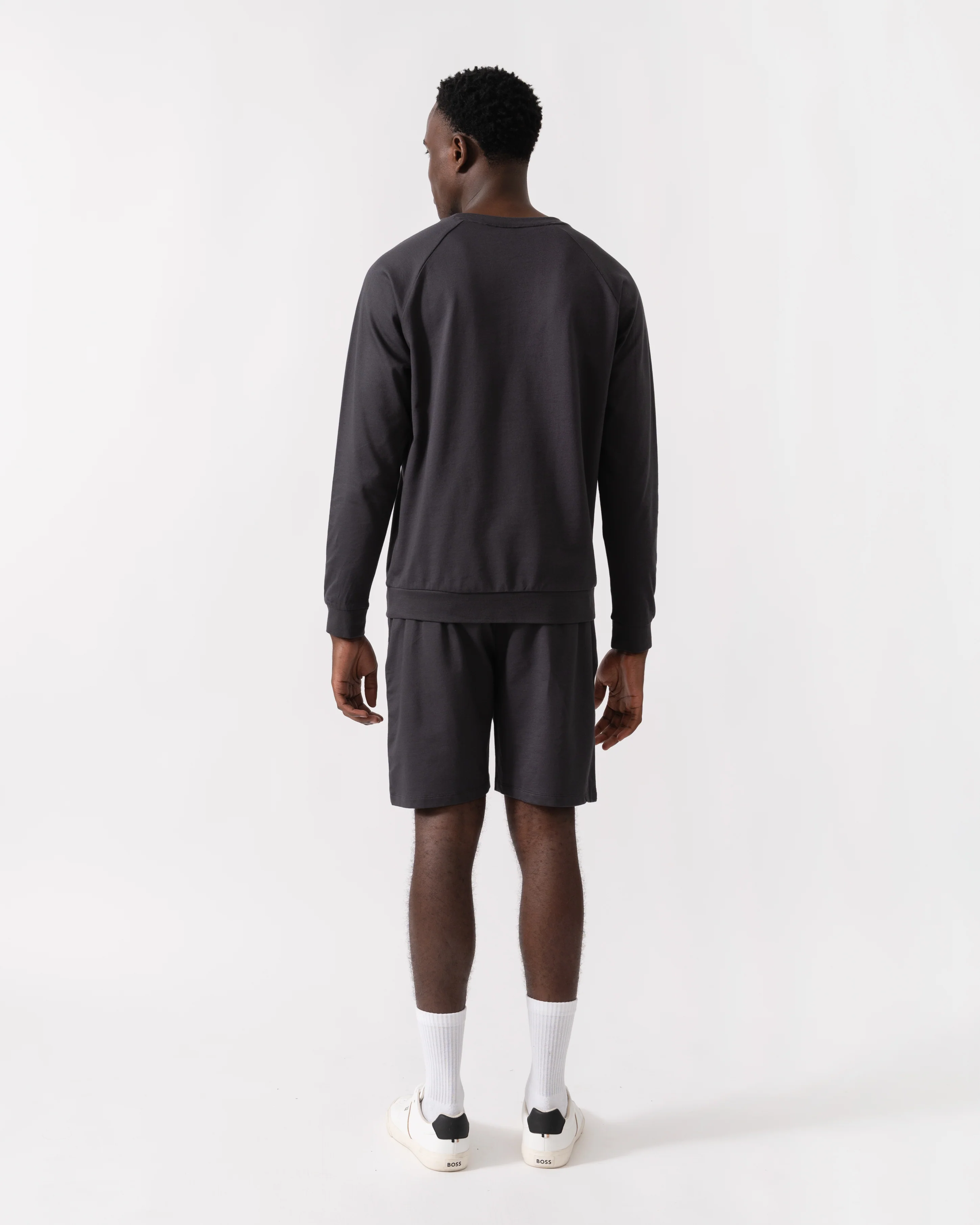 BOSS Orange Authentic Mens Loungewear Sweatshirt 50545558 - Dark Grey 021 - Image 4