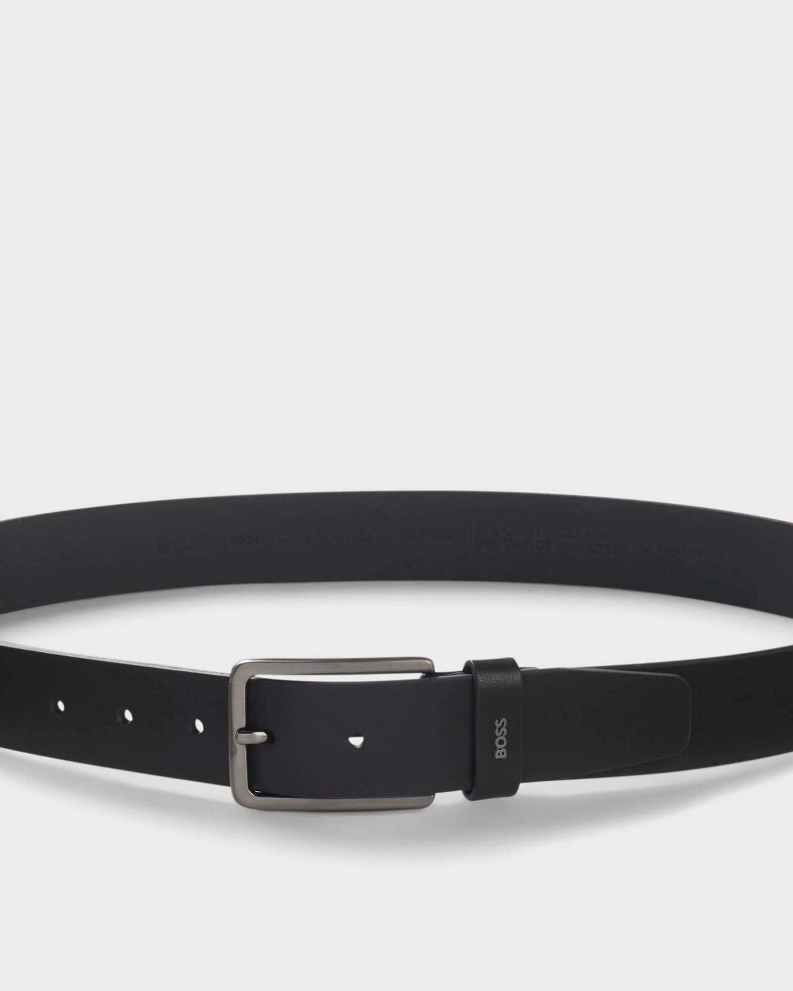 BOSS Orange Calis Logo Mens Belt - Black 001 - Image 3