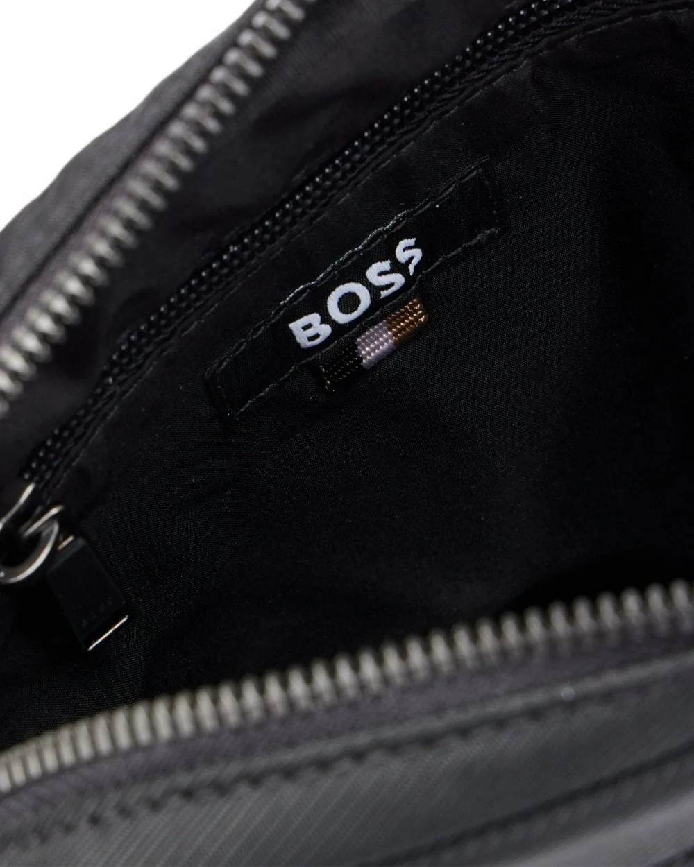 BOSS Orange Catch 3.0 Mens Crossbody Bag with Signature-Stripe Strap - Black 001 - Image 3