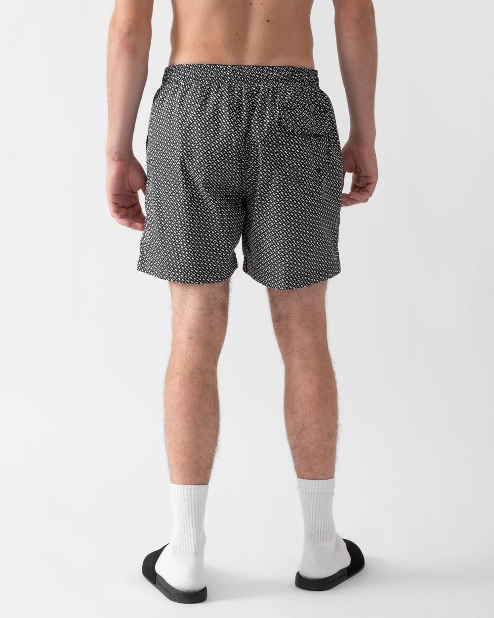 BOSS Orange Ciro Mens Monogram Print Swim Shorts in Quick-Dry Fabric - Image 2