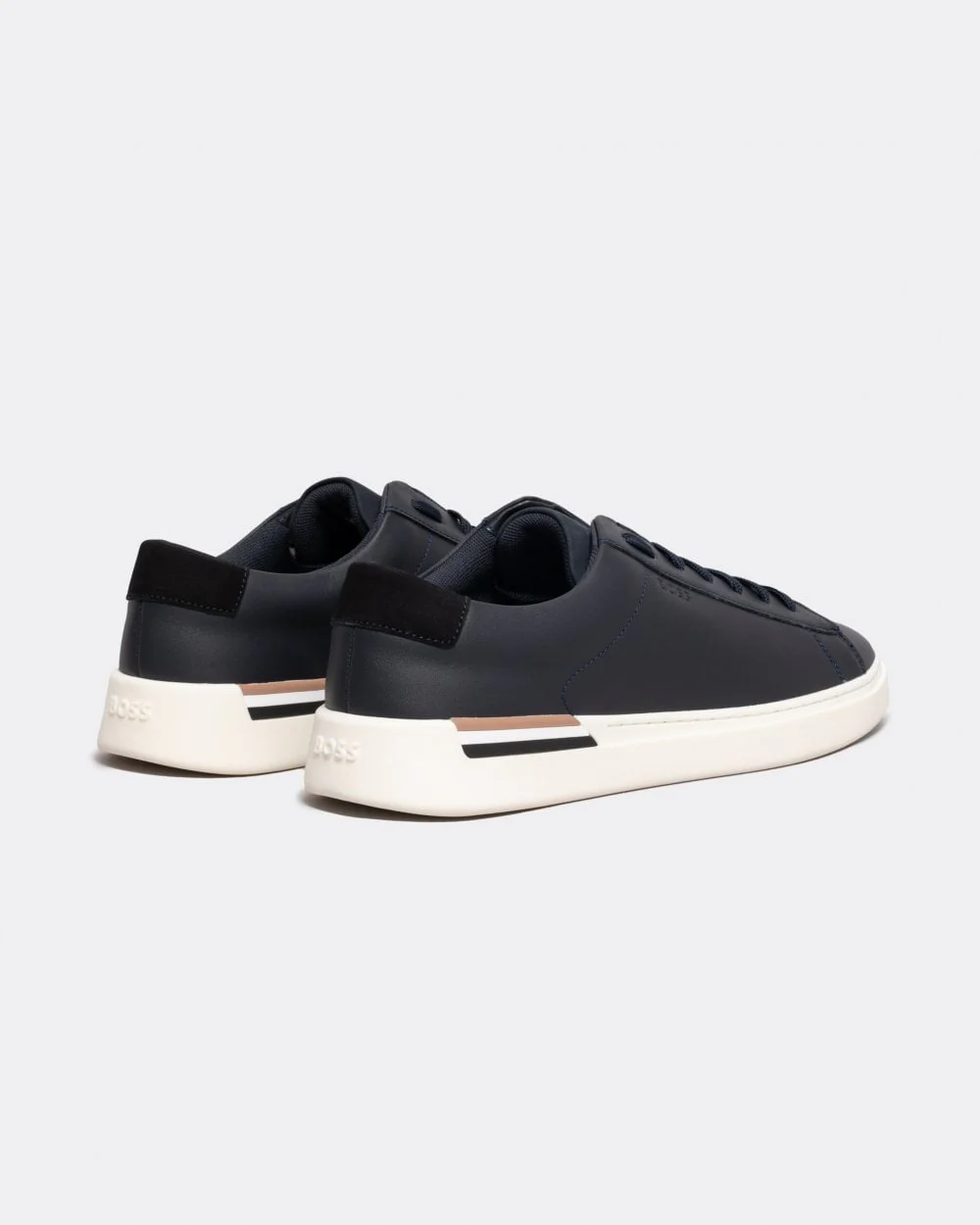 BOSS Orange Clint Mens Cupsole Lace-Up Trainers in Leather and Nubuck - Image 3