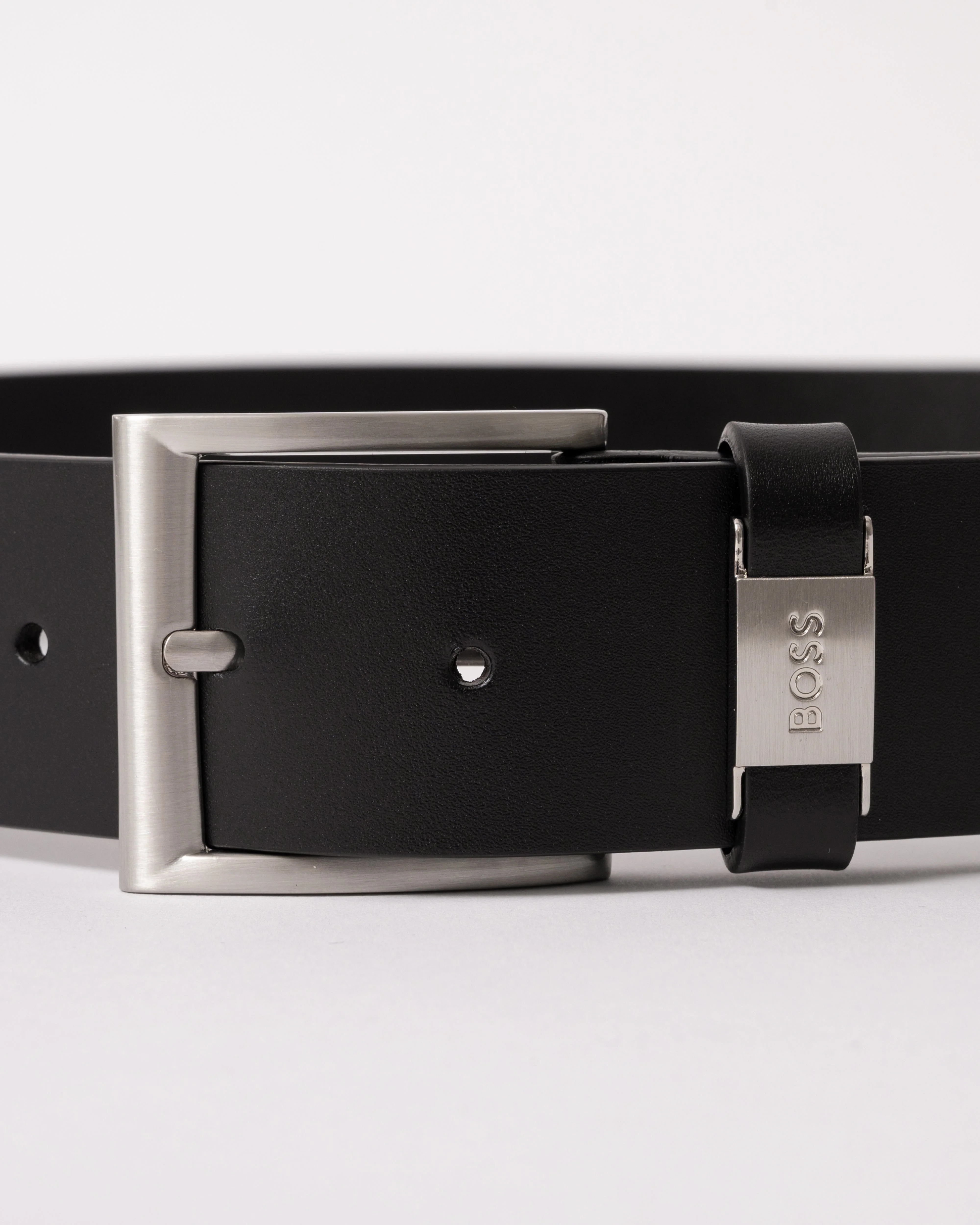 BOSS Orange Connio Mens Leather Belt NOS - Black 001 - Image 3