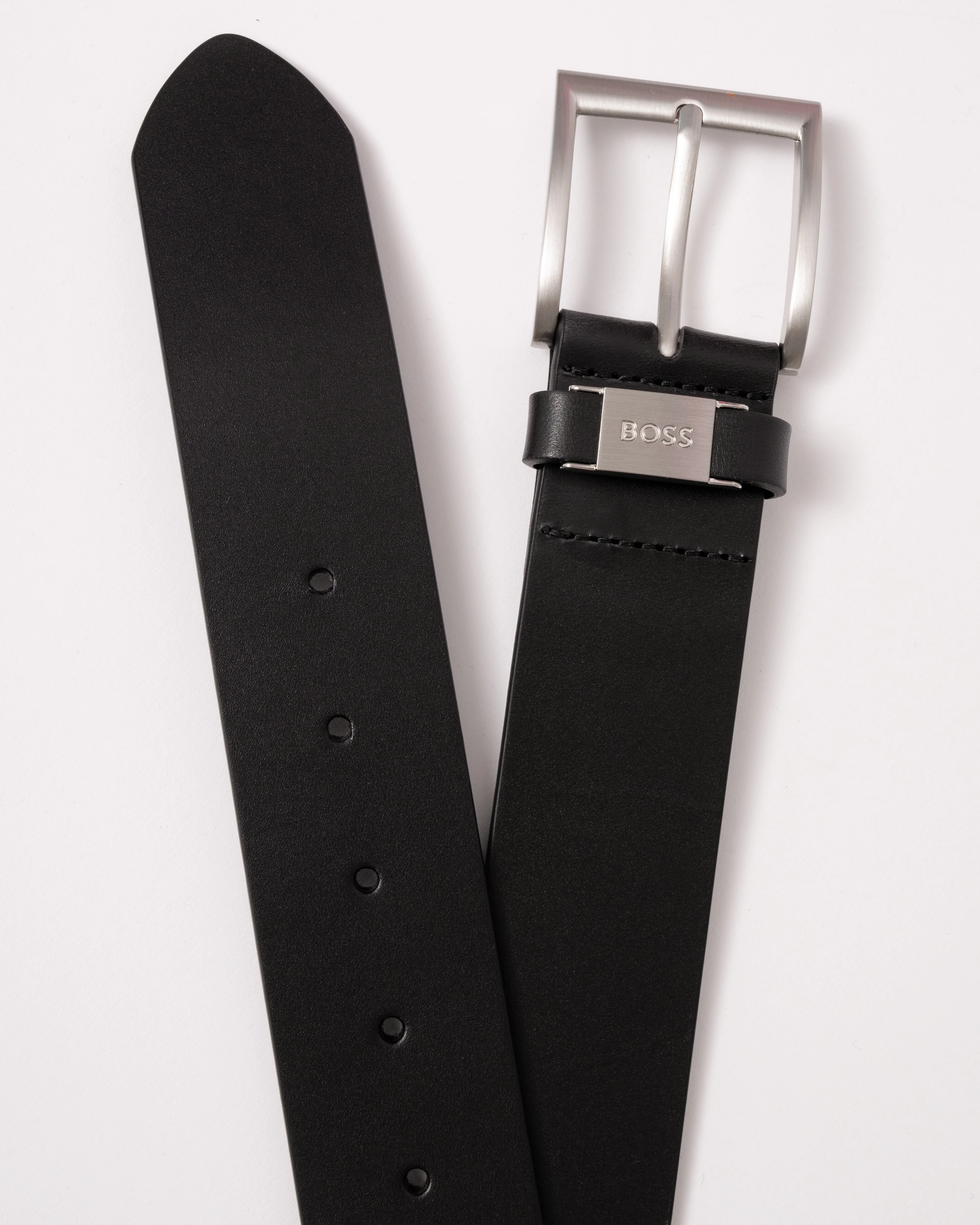 BOSS Orange Connio Mens Leather Belt NOS - Black 001 - Image 4