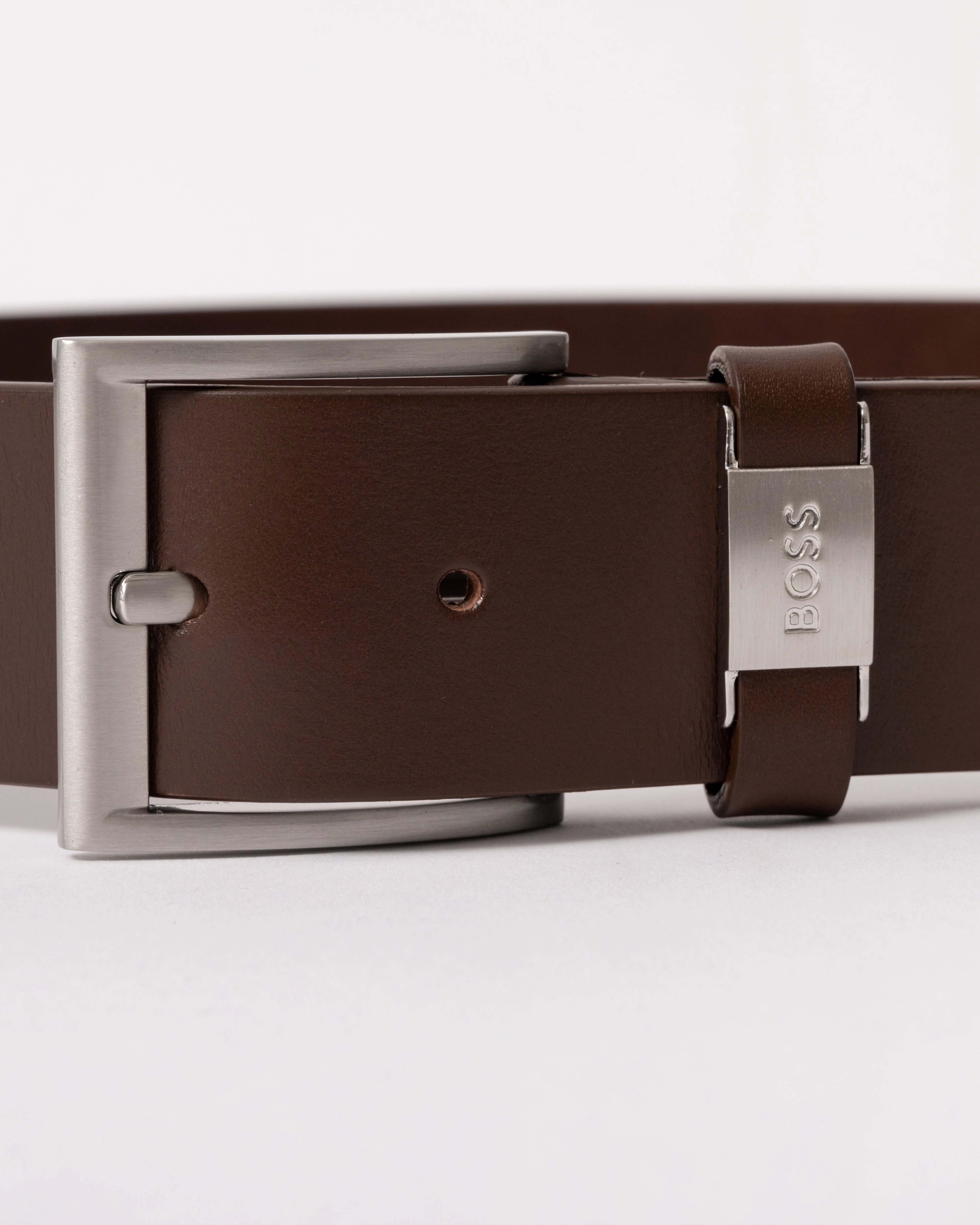 BOSS Orange Connio Mens Leather Belt NOS - Dark Brown 202 - Image 3
