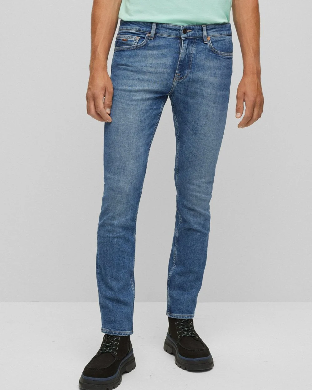 BOSS Orange Delaware BC-L-C Aqua Mens Jeans - Image 2