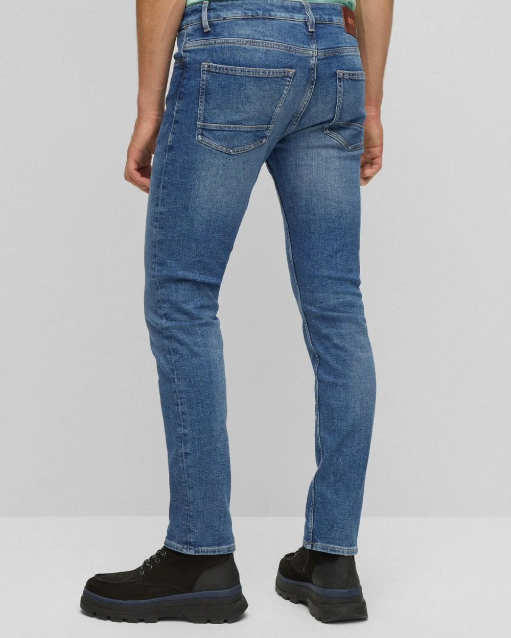 BOSS Orange Delaware BC-L-C Aqua Mens Jeans - Image 3