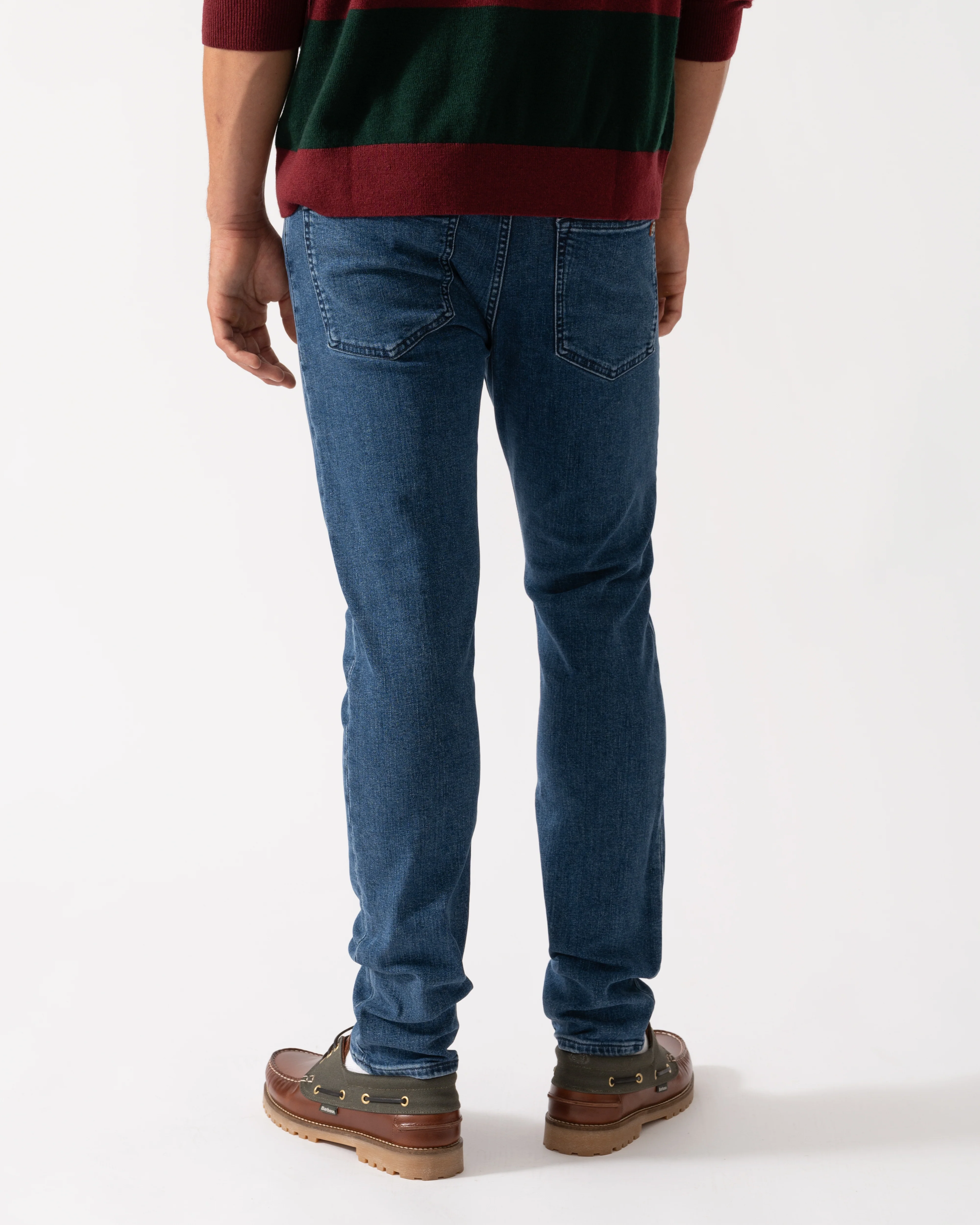 BOSS Orange Delaware BO Mens Slim-Fit Jeans in Blue Comfort-Stretch Denim - Bright Blue 438 - Image 4