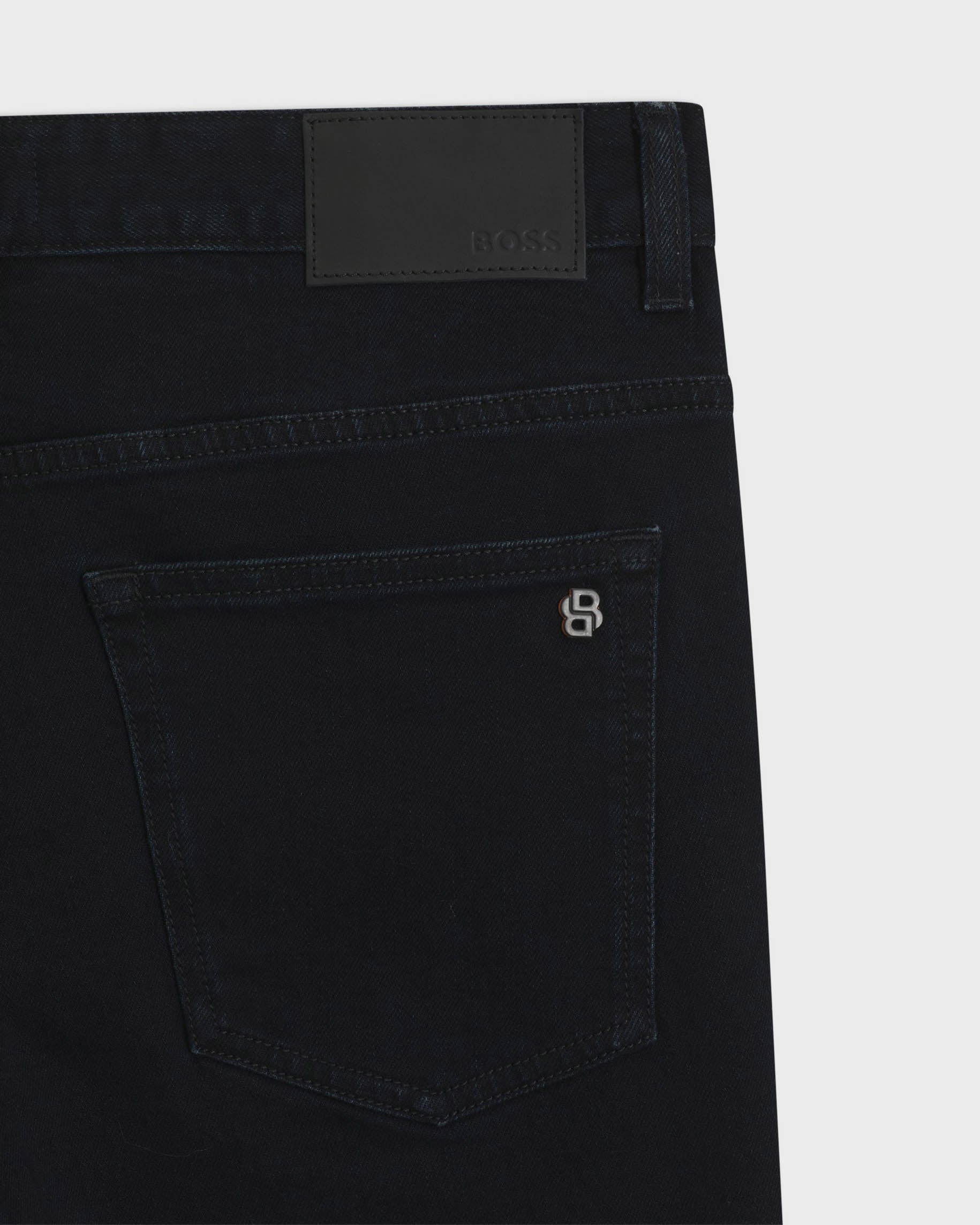 BOSS Orange Delaware Mens Slim-Fit Jeans in Blue Comfort-Stretch Denim - Dark Blue 404 - Image 5